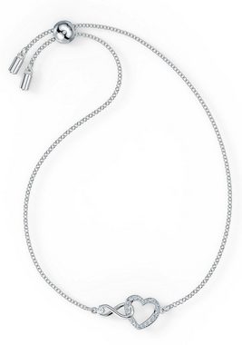 Swarovski Armband Schmuck Geschenk Armkette Herz Infinity Liebe, mit Swarovski® Kristall