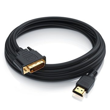 CSL Video-Kabel, DVI-D (DL), HDMI Typ A, (500 cm), Full HD Dual Link HDTV Adapter / Konverter Kabel - 5m