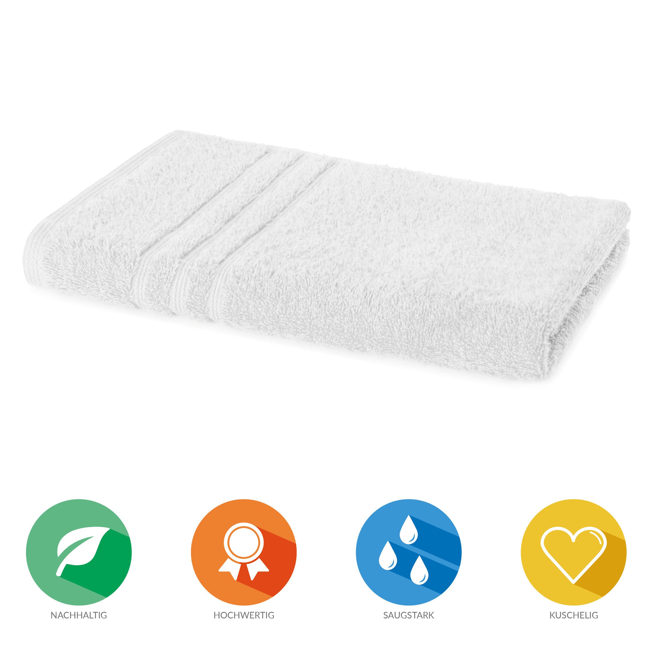 Lavea Handtücher Bali Handtuch 50x100 cm, Weiches Bio-Baumwollfrottee (1-St günstig online kaufen