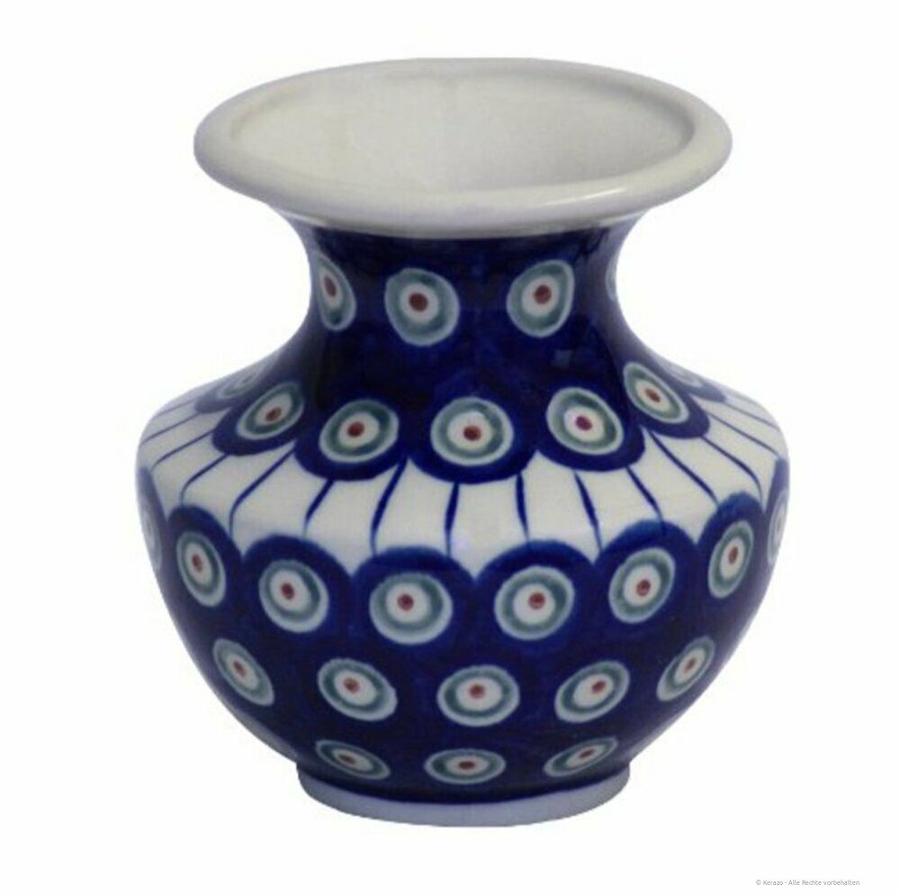 Bunzlauer Keramik Tischvase Bunzlauer Keramik 300 ml Vase "Emilia" 11cm – Blumenvase, Dekor 8