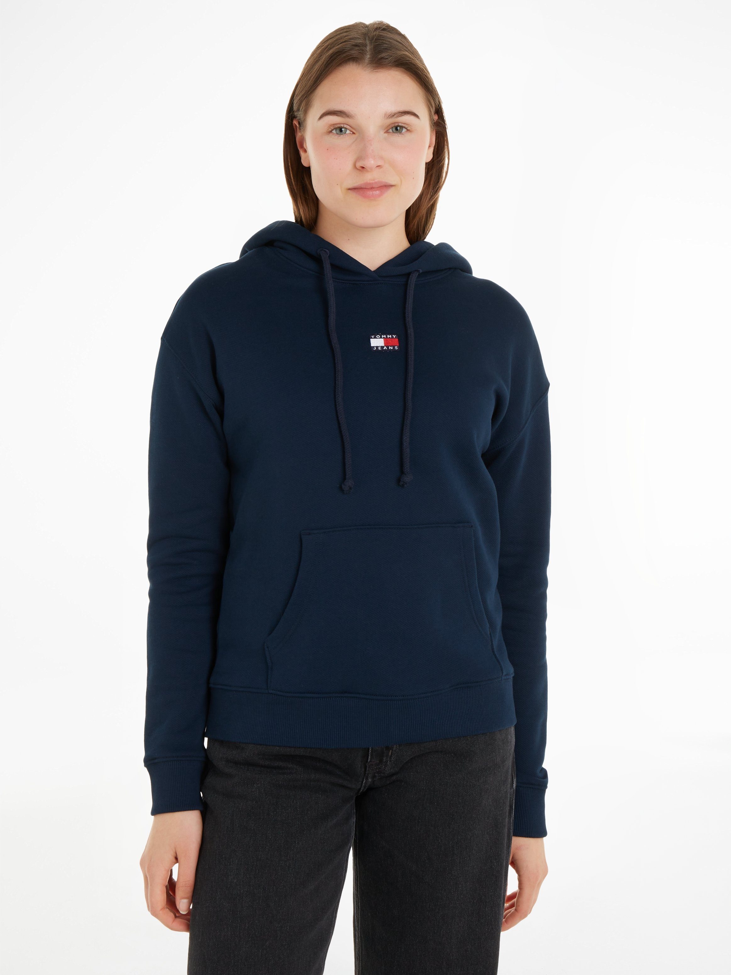 Tommy Jeans Kapuzensweatshirt mit Kängurutasche Dark Night Navy