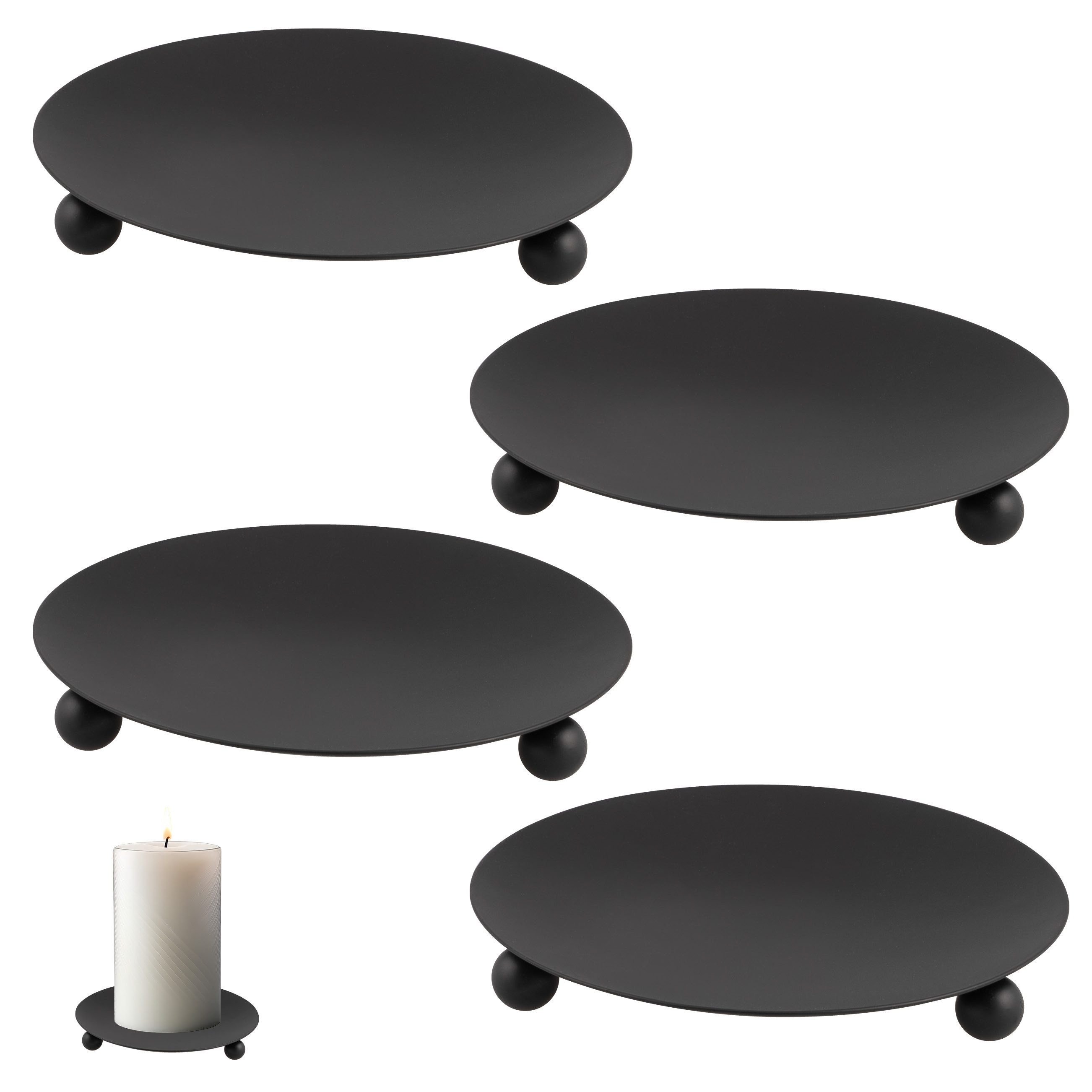 bremermann Kerzenhalter 4er-Set Kerzenhalter, Kerzenleuchter, Stumpenkerze, günstig online kaufen