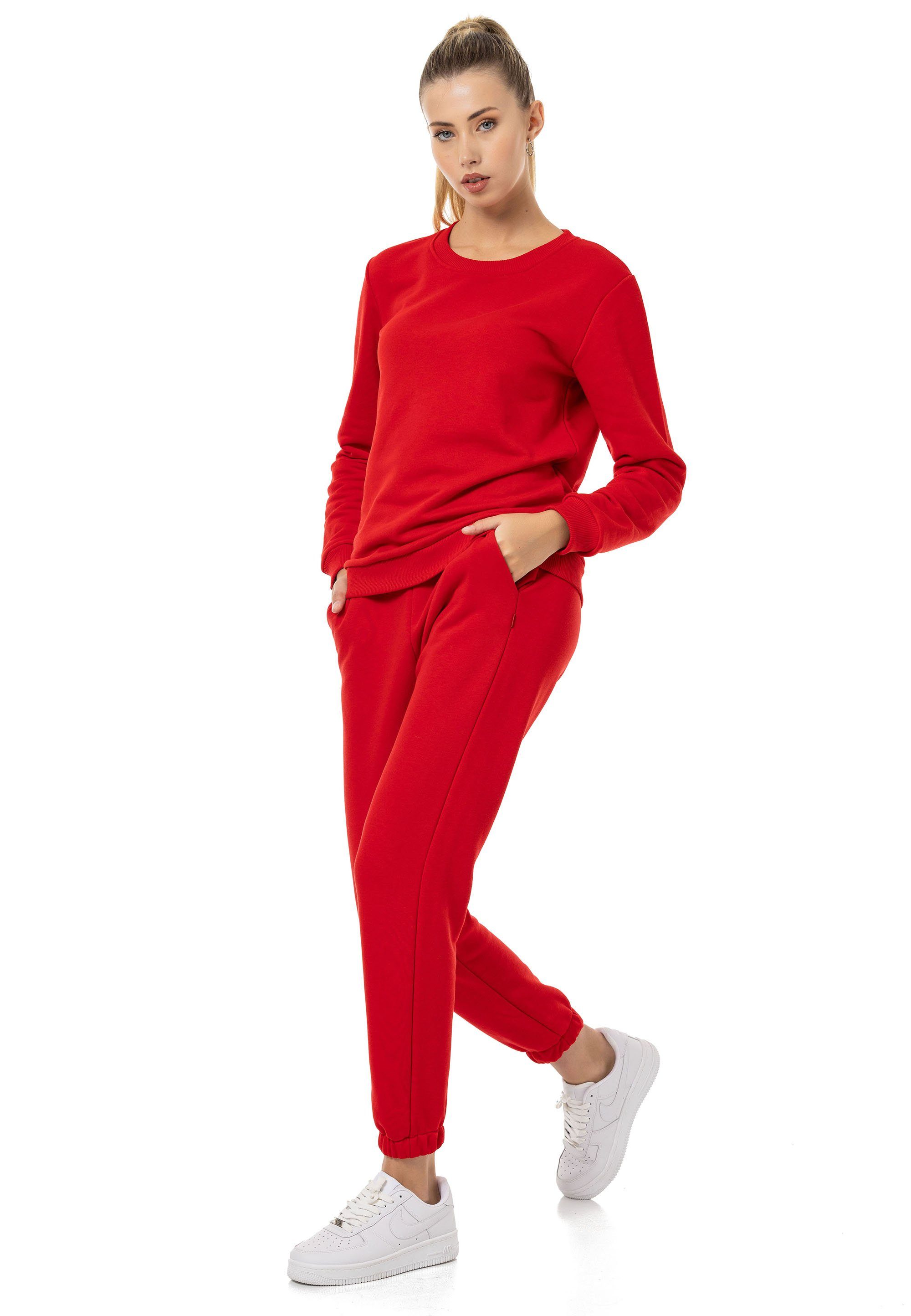 RedBridge Jogginganzug Sweatshirt mit Sweatpant Premium Basic (Set, 2-tlg)