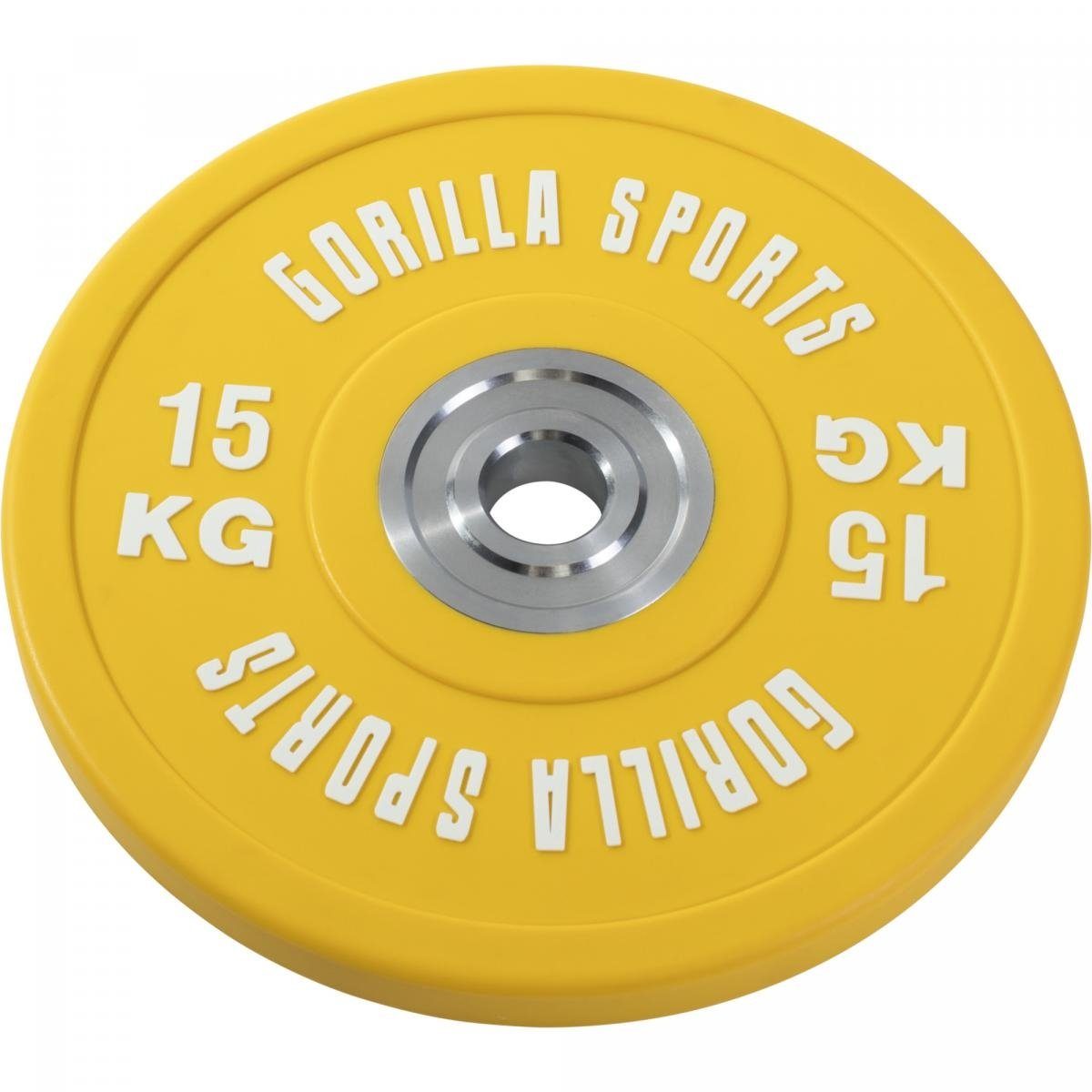 GORILLA SPORTS Hantel-Set Langhantel Langhantelstange 140kg, 220cm 10 Plates, Bumper Olympia mit