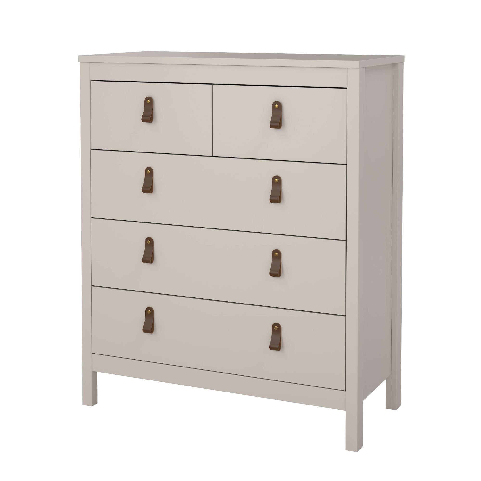 Home affaire Kommode Madrid, Aufbewahrung, Schubladenschrank, Stauraum, Skandinavisches Design, Wahlweise Leder- oder Metallgriffe