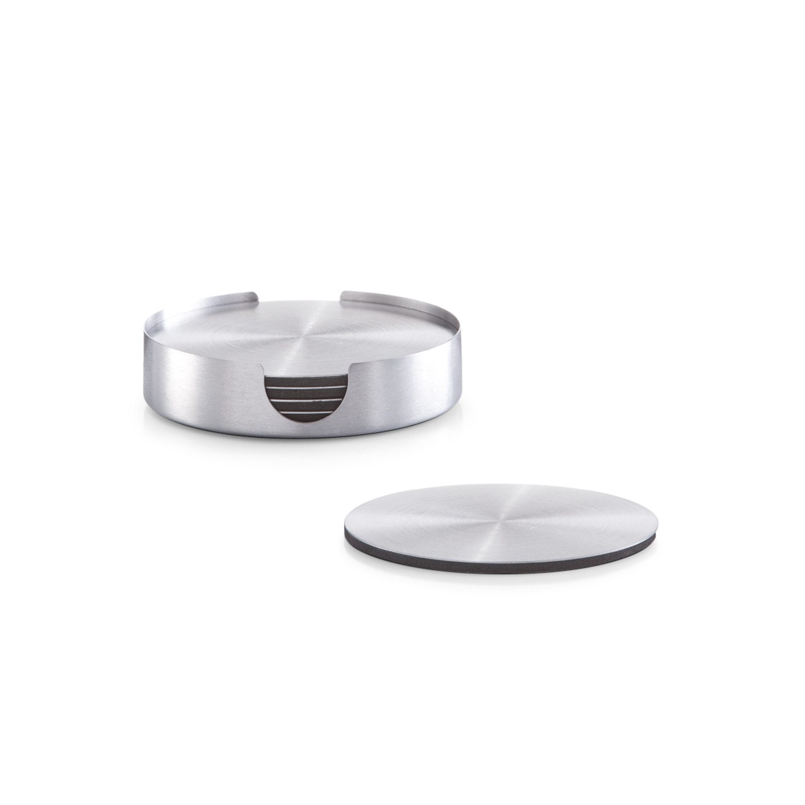 Zeller Present Glasuntersetzer Glasuntersetzer Edelstahl, mit Halter