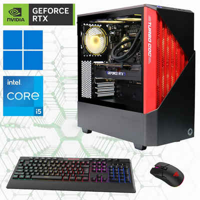 GAMEMAX Contac BR 7276 Gaming-PC (Intel® Core i5 14400F, RTX 4070 Super, 32 GB RAM, 2000 GB SSD, Wasserkühlung, DDR5-RAM, PCIe SSD Gen4, Windows 11)