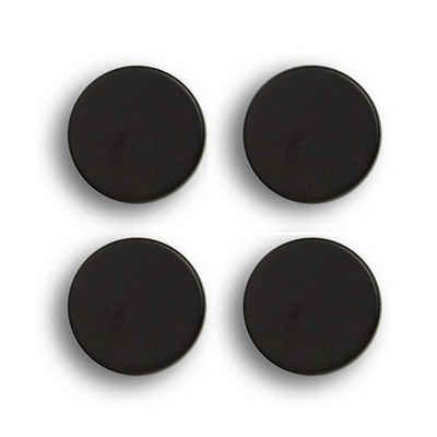 HTI-Living Magnet Magnet-Set extra Stark aus Metall 4-teilig Schwarz (Set, 4-St., 4 Magnete), für Wandtafel, Memoboard und Kühlschrank