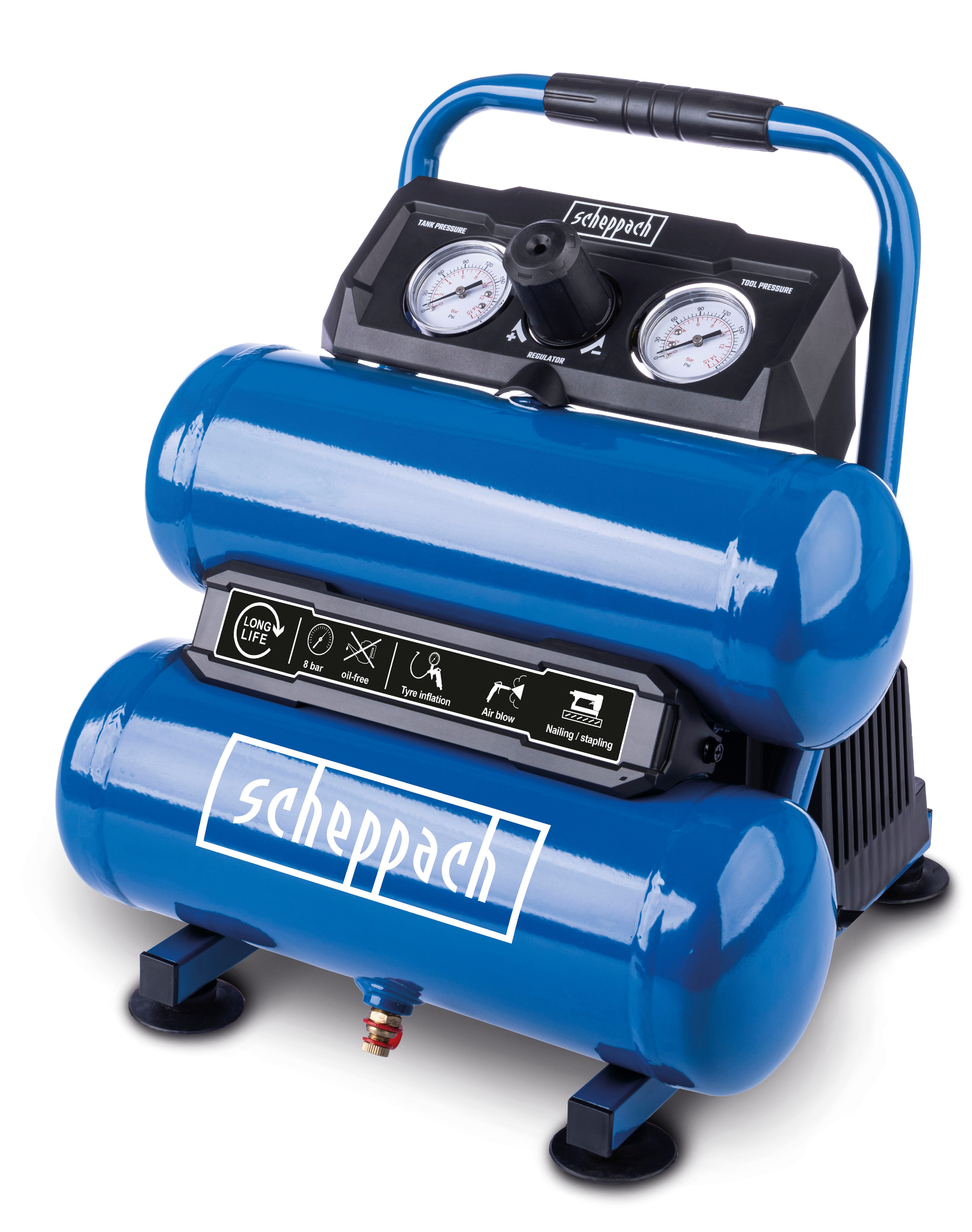 Scheppach Kompressor »HC10-Twin«, max. 8 bar, günstig online kaufen