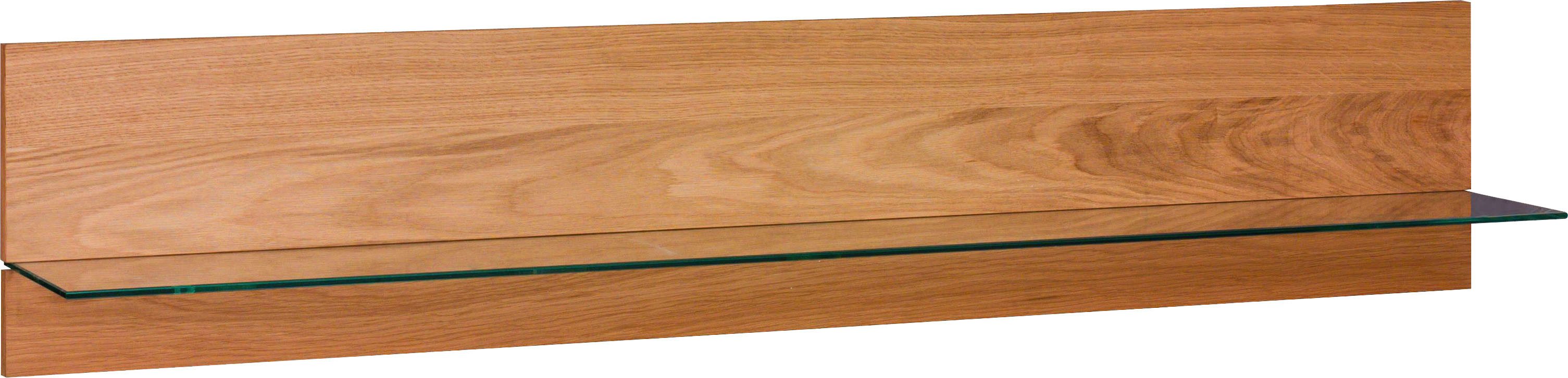 Home affaire Wandregal Wandregal B:162,5 cm, mit Glasablageboden, Korpus eiche furnier, 1-tlg., individuell in den verschiedensten Wohnbereichen einsetzbar.