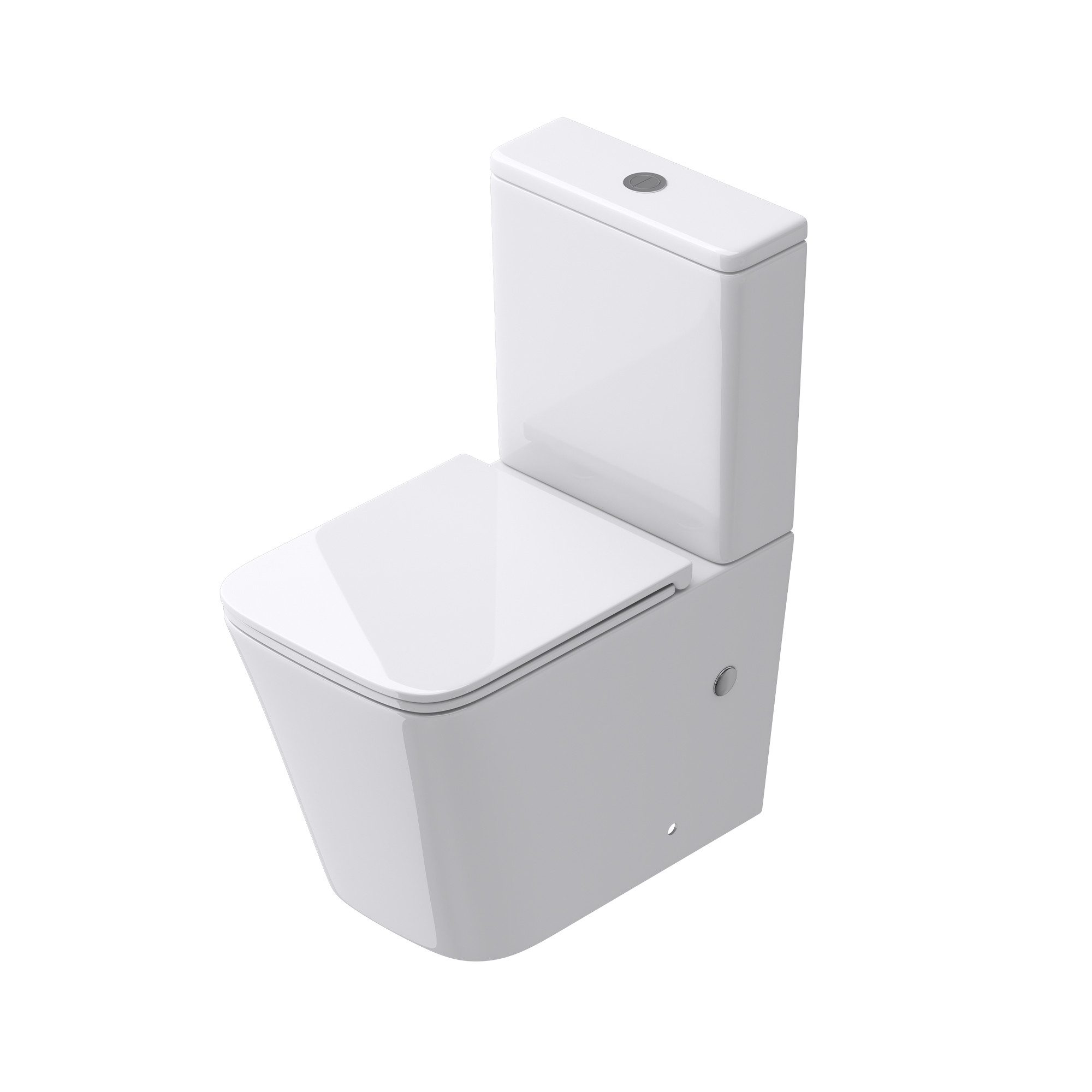 Tiefspül-WC Spülrandlos StandWC + Spülkasten + WC-Sitz (mit Soft-Close) Badezimmer