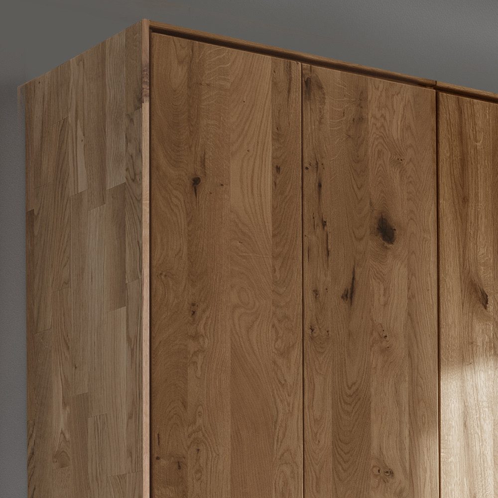 Lomadox Kleiderschrank AVELLINO-137 Garderobenschrank Schlafzimmerschrank Massivholz Schrank Eiche
