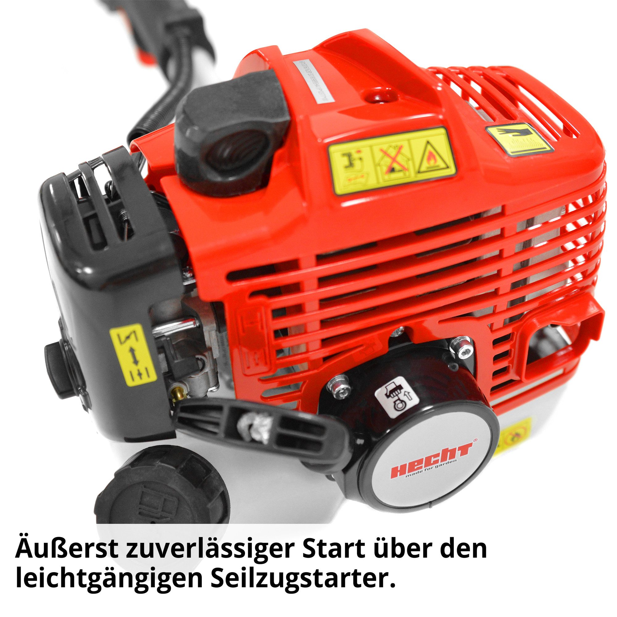 Hecht Benzin-Freischneider 126 R 2-Takt Motorsense 25,4 cm³ 0,9 PS, 40 cm Arbeitsbreite Faden, (1 St), Auftipp-Automatik, gebogener Führungsholm, vibrationsarm
