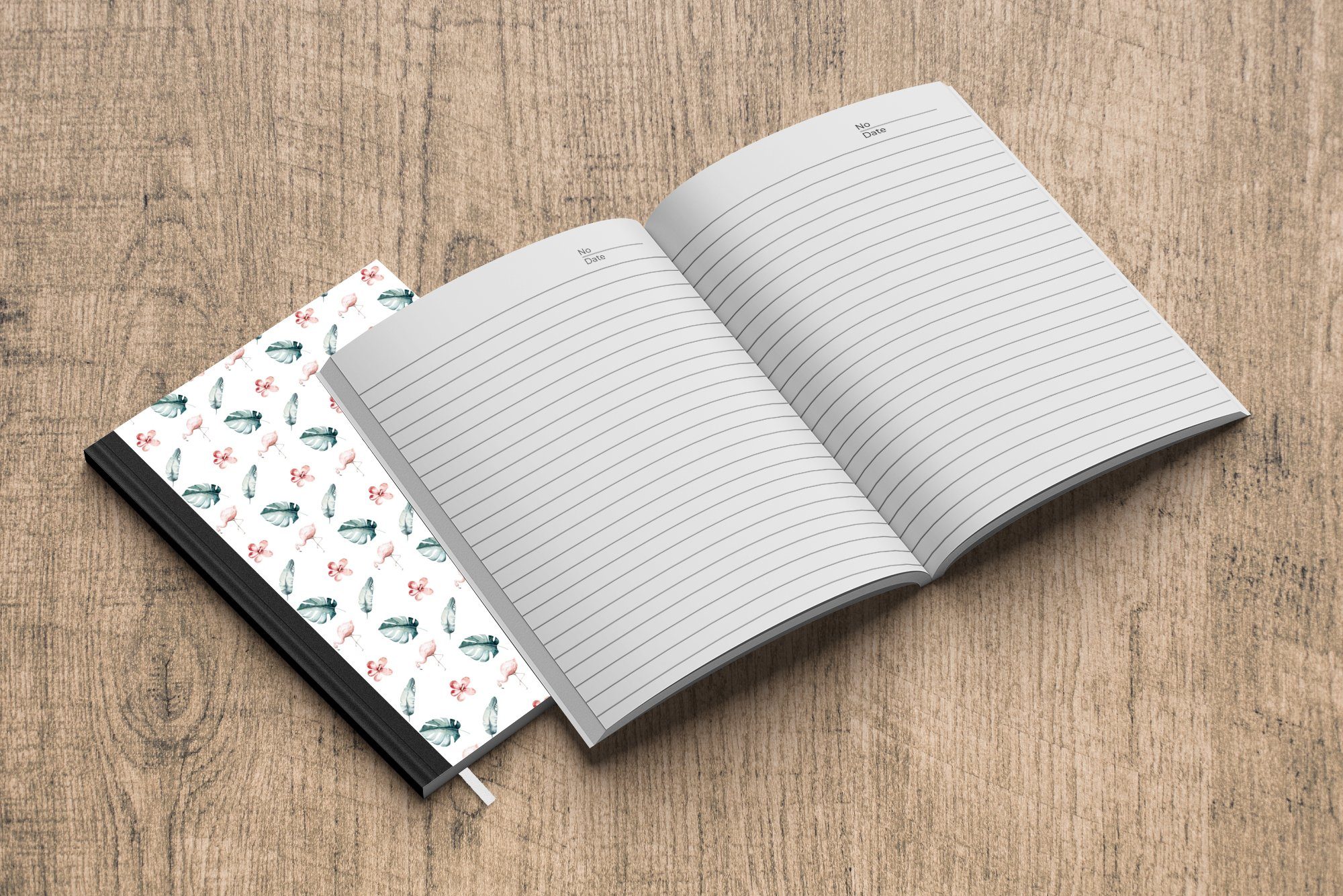 Tagebuch, Flamingo Merkzettel, - Muster, Haushaltsbuch MuchoWow Seiten, Natur Notizheft, Journal, - Notizbuch 98 A5,