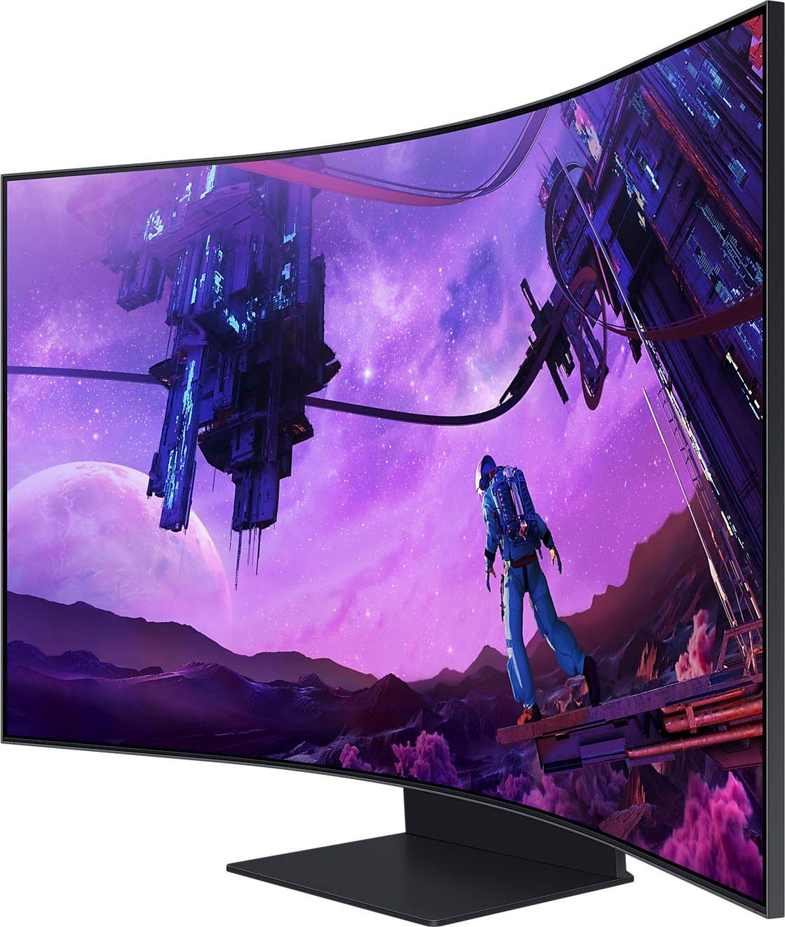 Samsung Odyssey Ark S55BG970NU cm/55 x 165 Hz, 1 Reaktionszeit, 2160 3840 Curved-Gaming-LED-Monitor VA LED) px, 4K ", HD, Ultra (138 ms