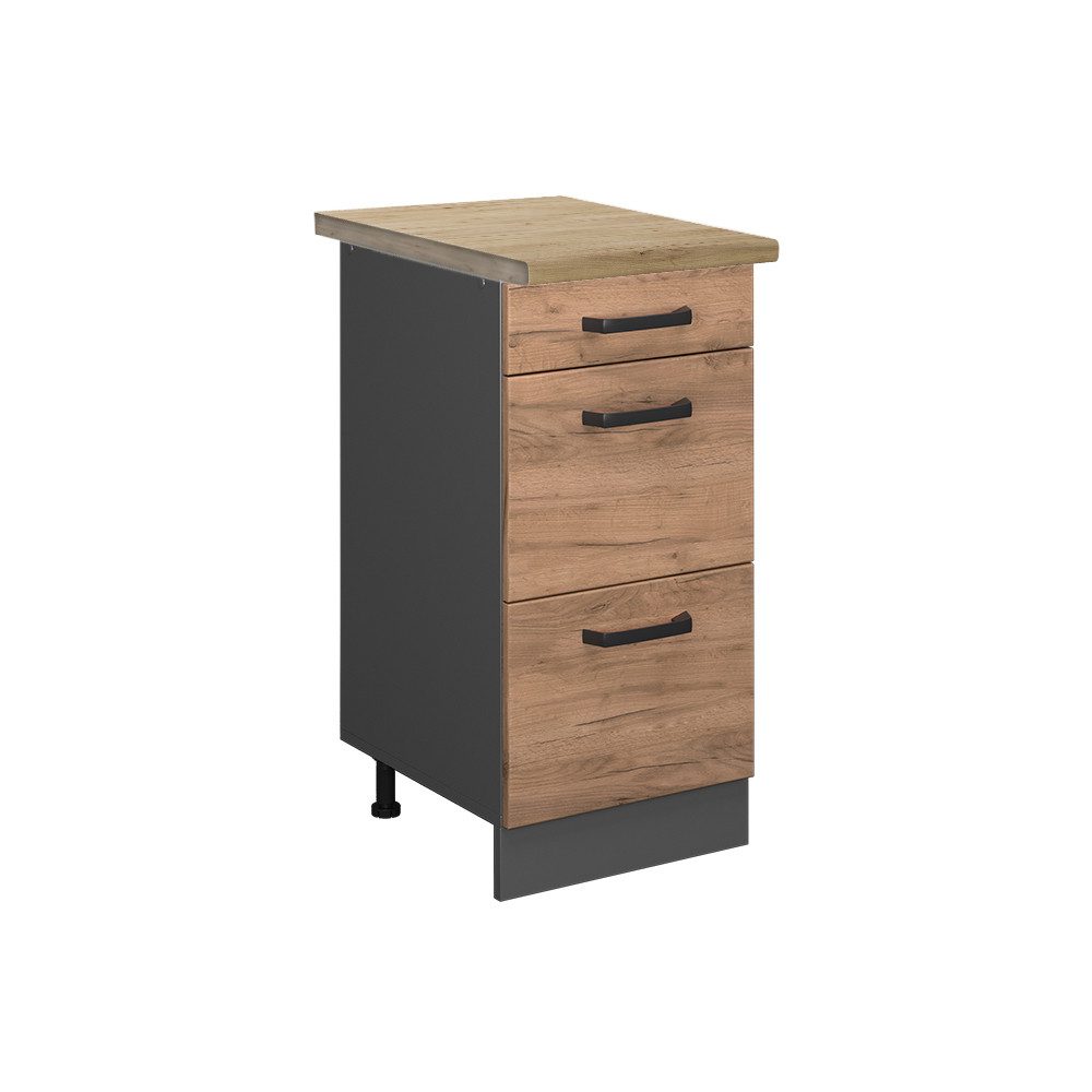 Vicco Unterschrank R-Line, Goldkraft Eiche/Anthrazit, 40 günstig online kaufen