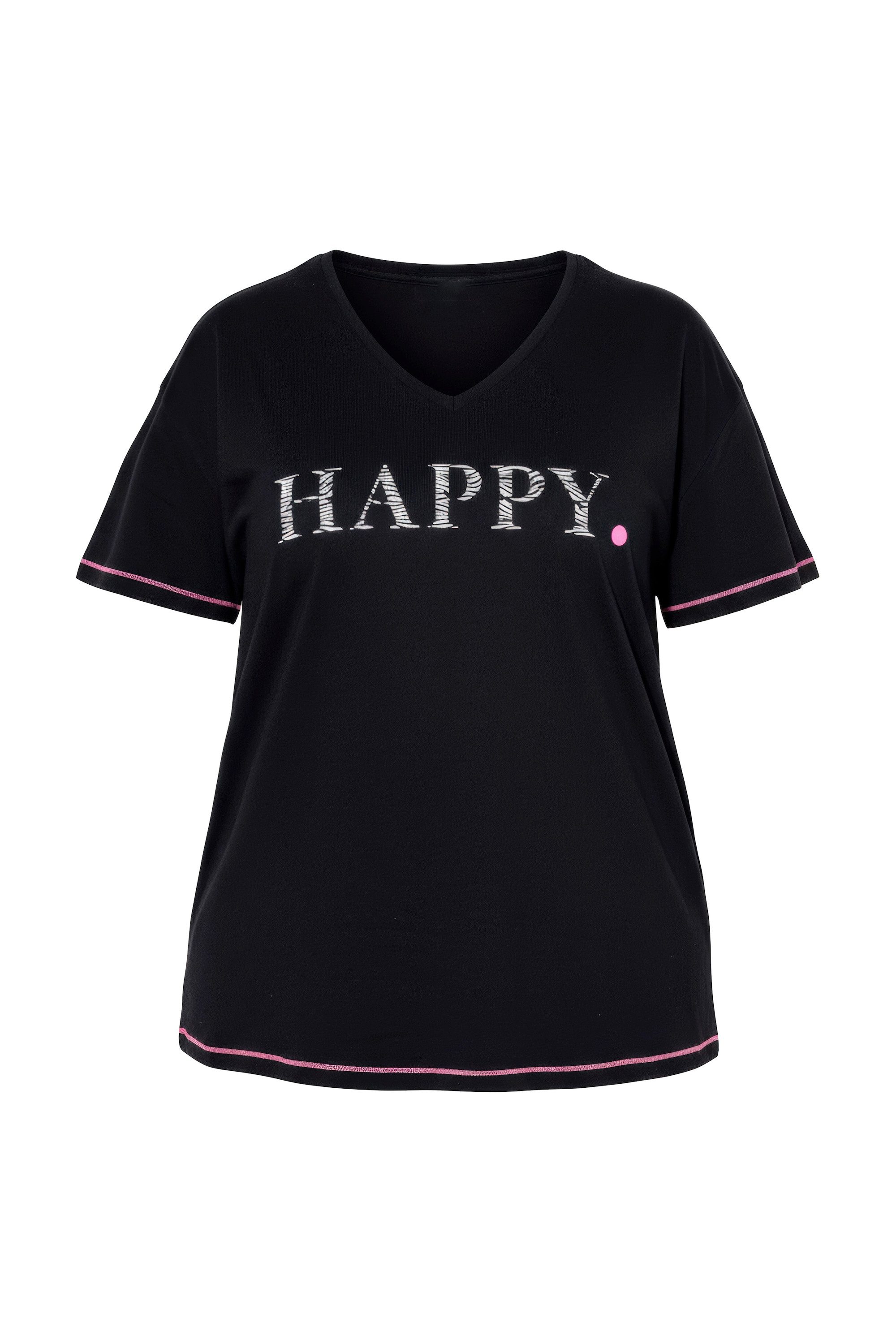 Angel of Style T-Shirt T-Shirt Boxy Fit HAPPY Schriftzug Neonnähte günstig online kaufen