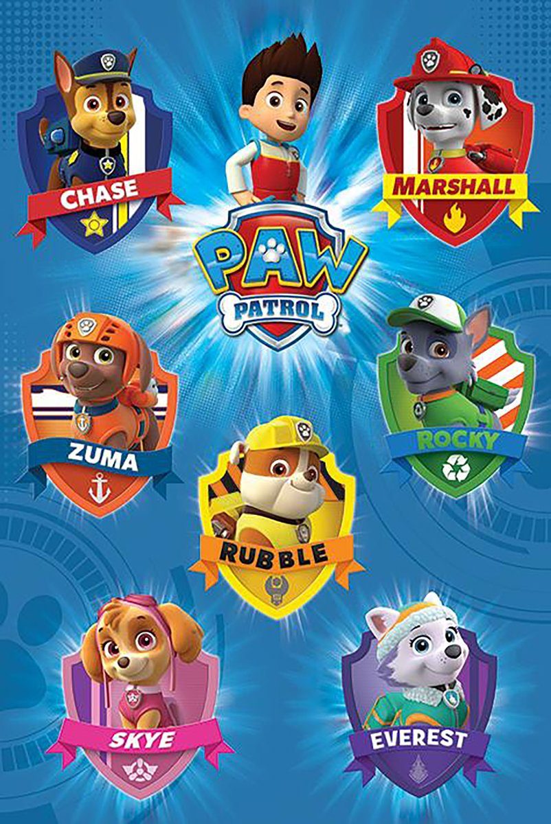 PYRAMID Poster Paw Patrol Poster Crests 61 x 91,5 cm