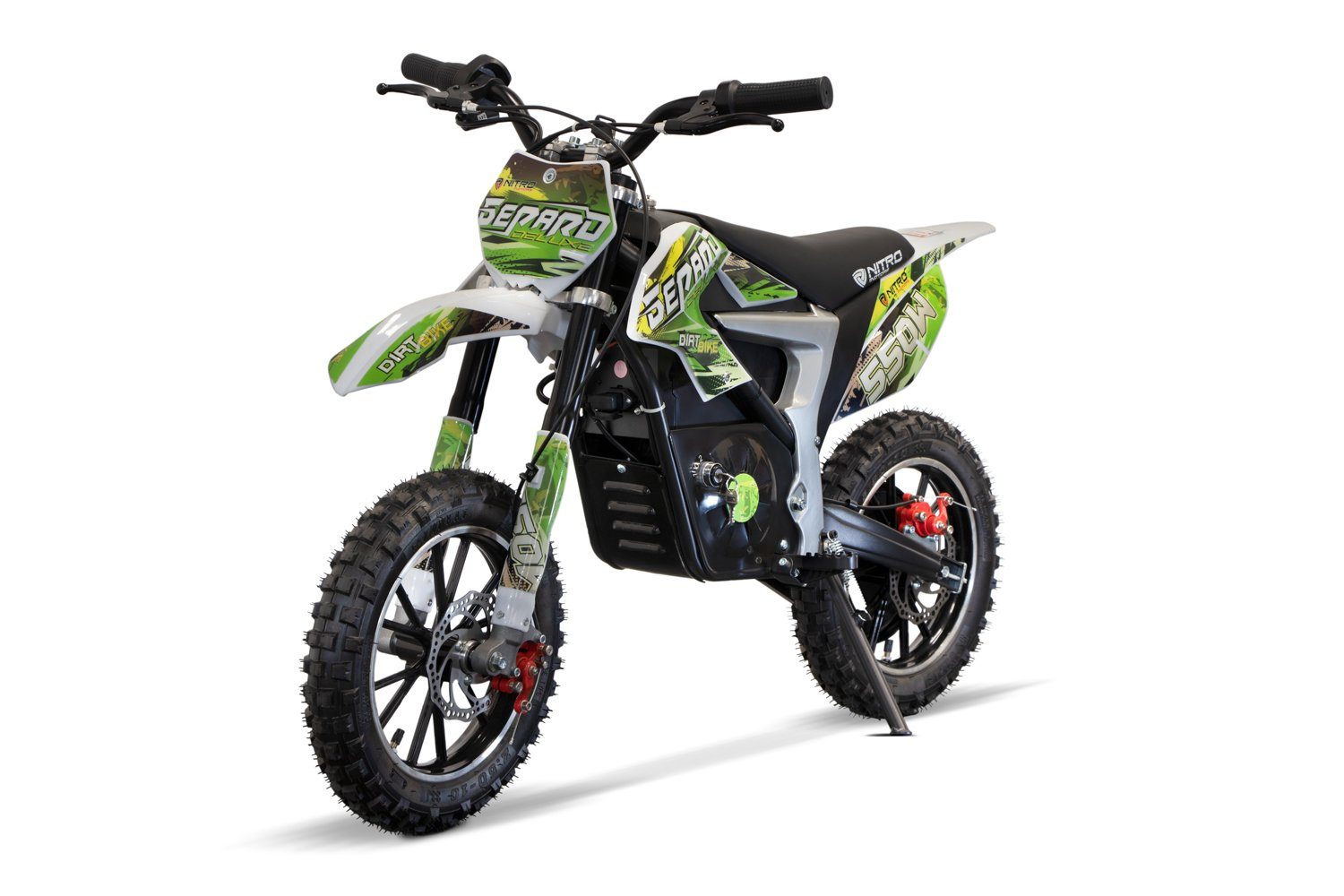 Nitro Motors Elektro-Kindermotorrad Elektro 550W mini Kinder Dirtbike Gepard 10" Crossbike Pocketbike