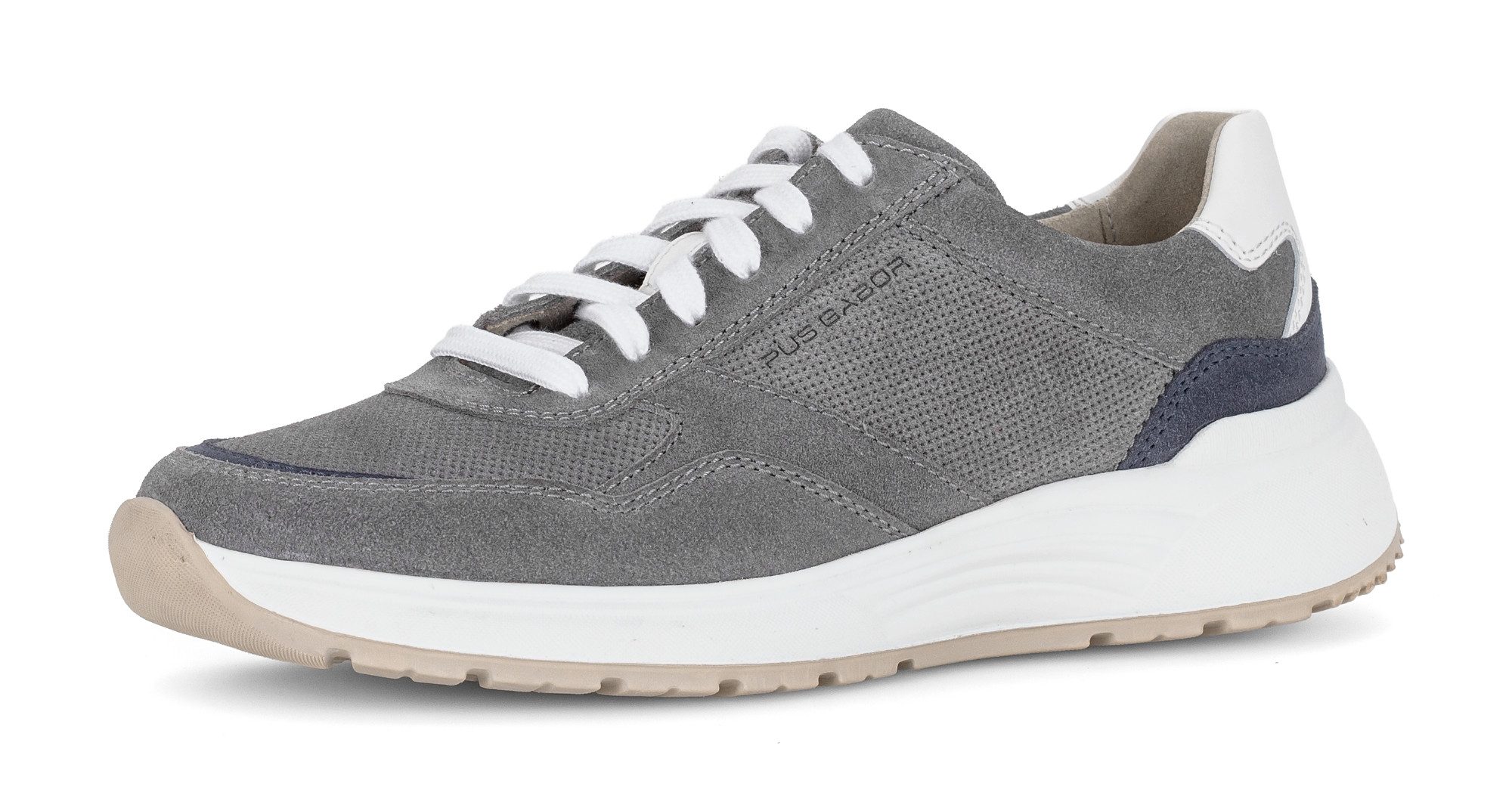 Pius Gabor Sneaker, Freizeitschuh, Halbschuh, Schnürschuh mit Kontrastbesätzen, G-Weite