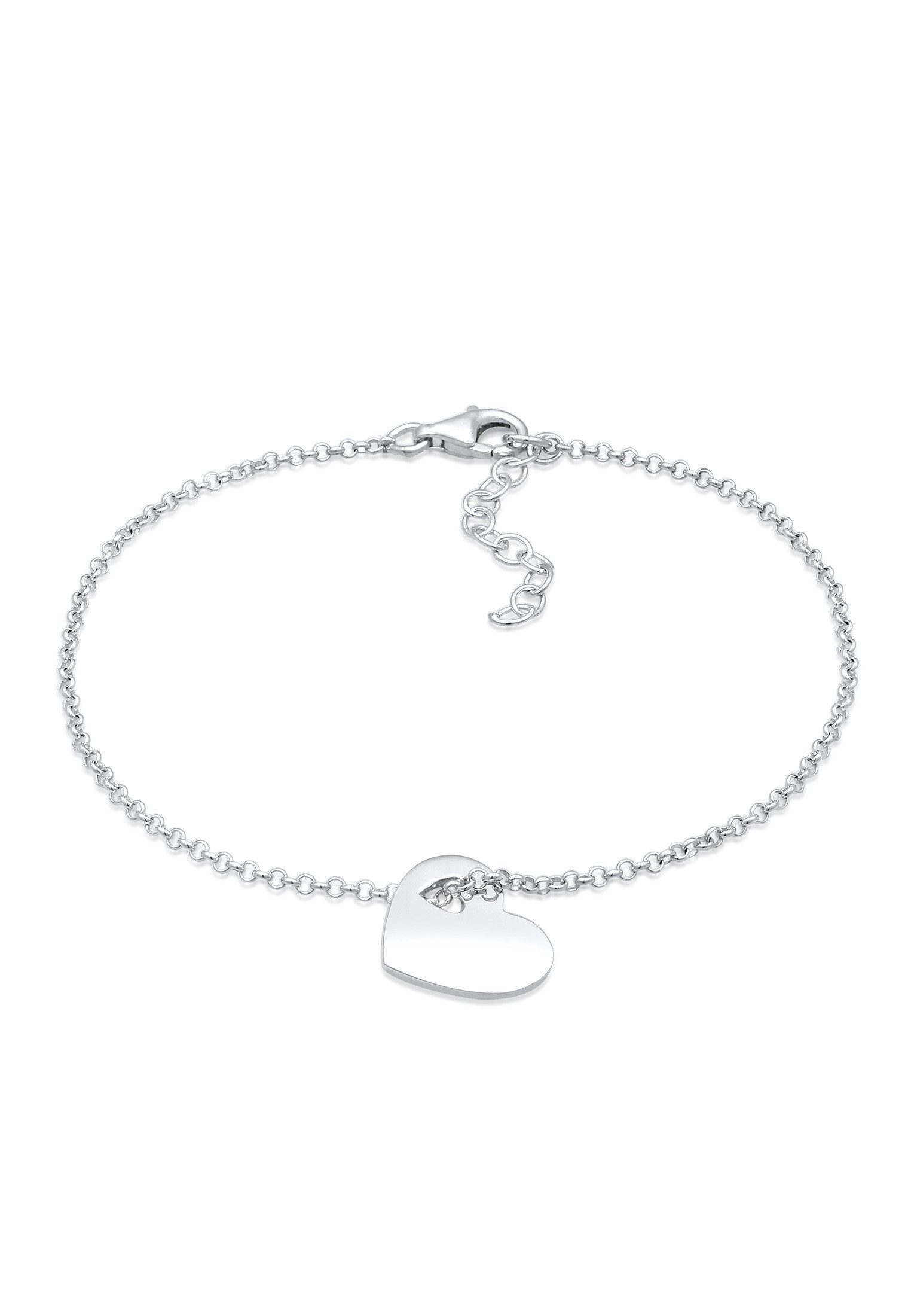 Elli Armband Herz Anhänger Symbol Liebe 925 Silber, Herz