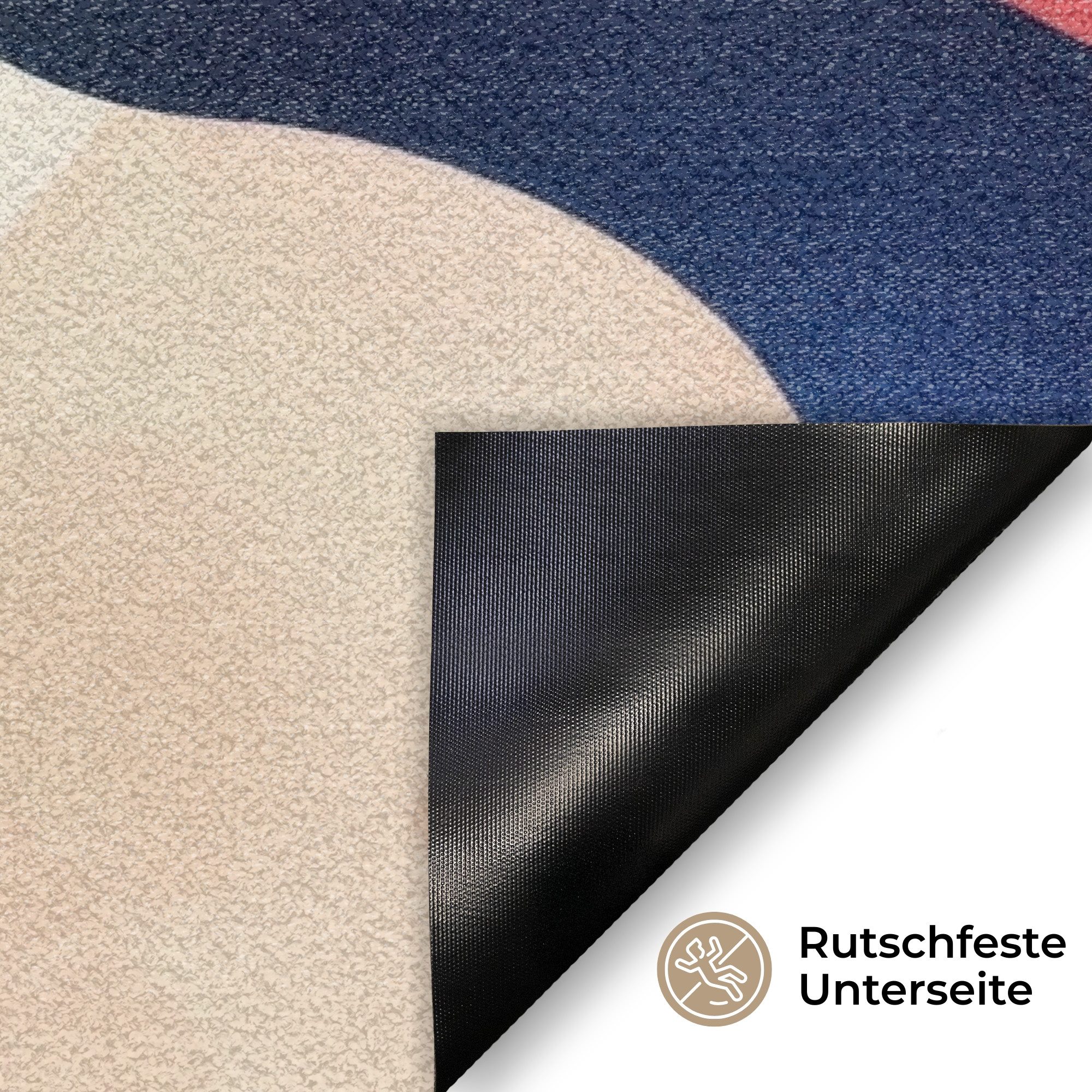 MuchoWow Fußmatte Abstrakt - Blau - Rosa, Rechteckig, innen Schmutzfangmatte, Tür, Schmutzfänger Flur, Teppich, 60x40 cm