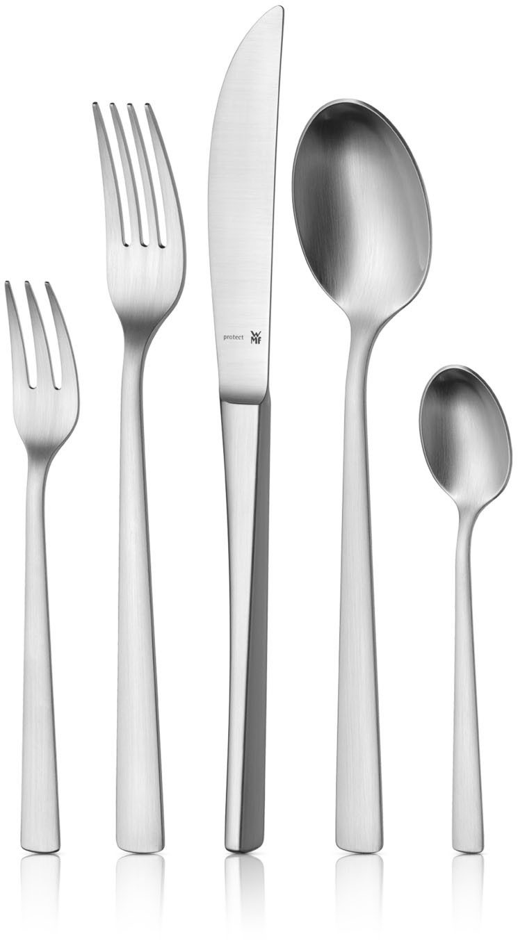 WMF Besteck-Set Corvo (30-tlg), 6 Personen, Cromargan® Edelstahl Rostfrei, mattiert, kratzbeständig, ergonomisch, spülmaschinenfest