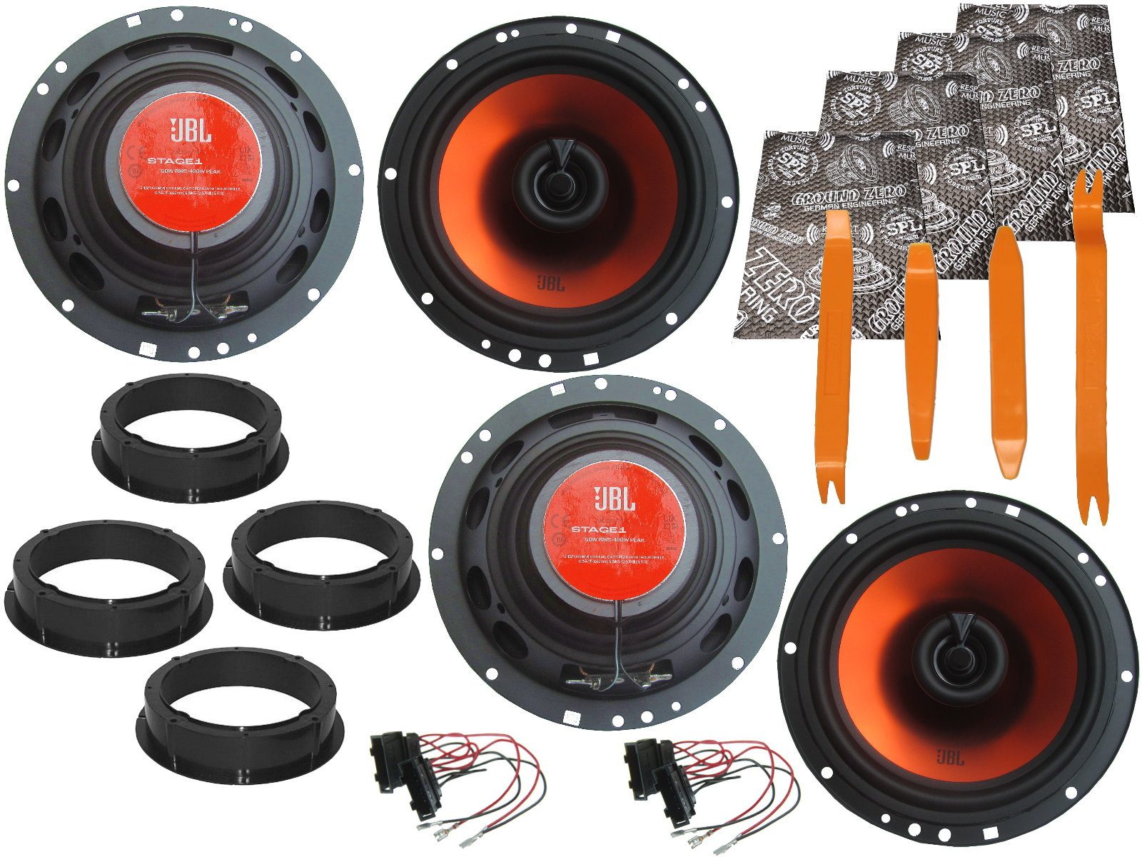 DSX JBL Boxen für VW Touran Bj 03-22 Tür Vorne hinten Dämmmatte Bügel Автомобильные динамики (100 W)