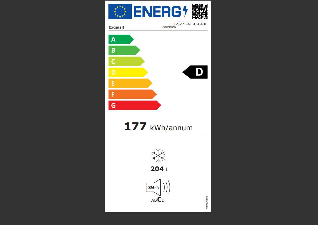 Energieeffizienzklasse: 