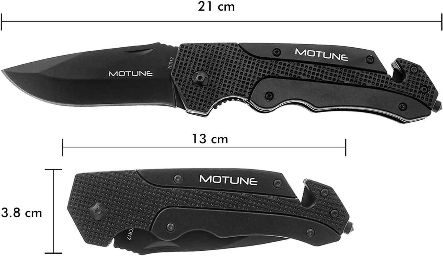 BURI Taschenmesser Klappmesser 3in1 Taschenmesser Outdoor Messer Zweihandmesser Edelstahl