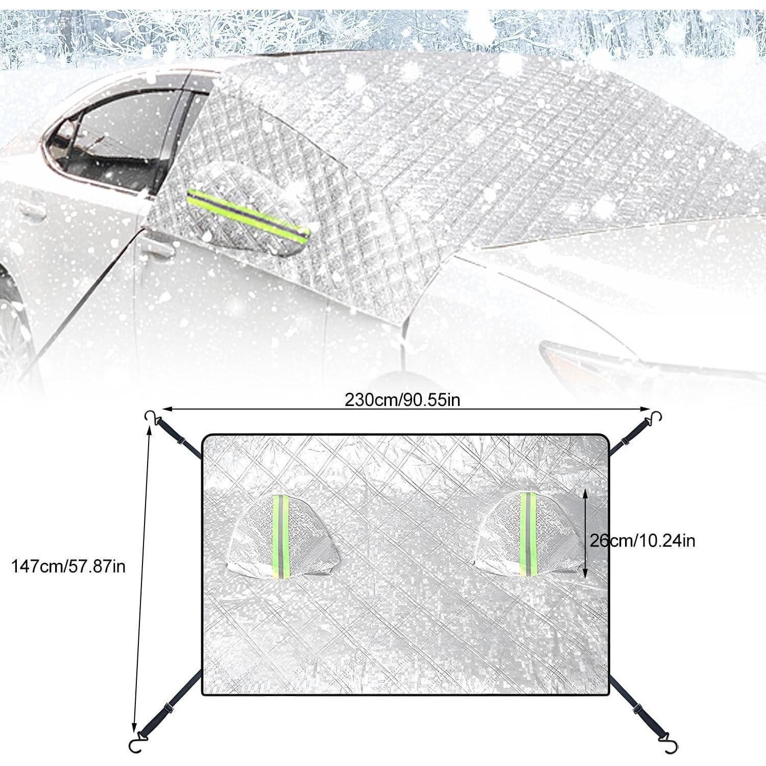 LuxusKollektion Frontscheibenabdeckung Frontscheibenabdeckung Auto Winter 600D Oxford Material SUV 142 x