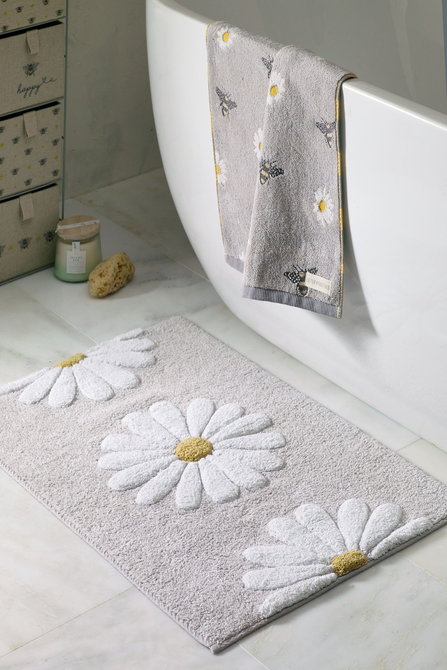 Next Badematte Matte mit Gänseblümchendesign, Höhe günstig online kaufen