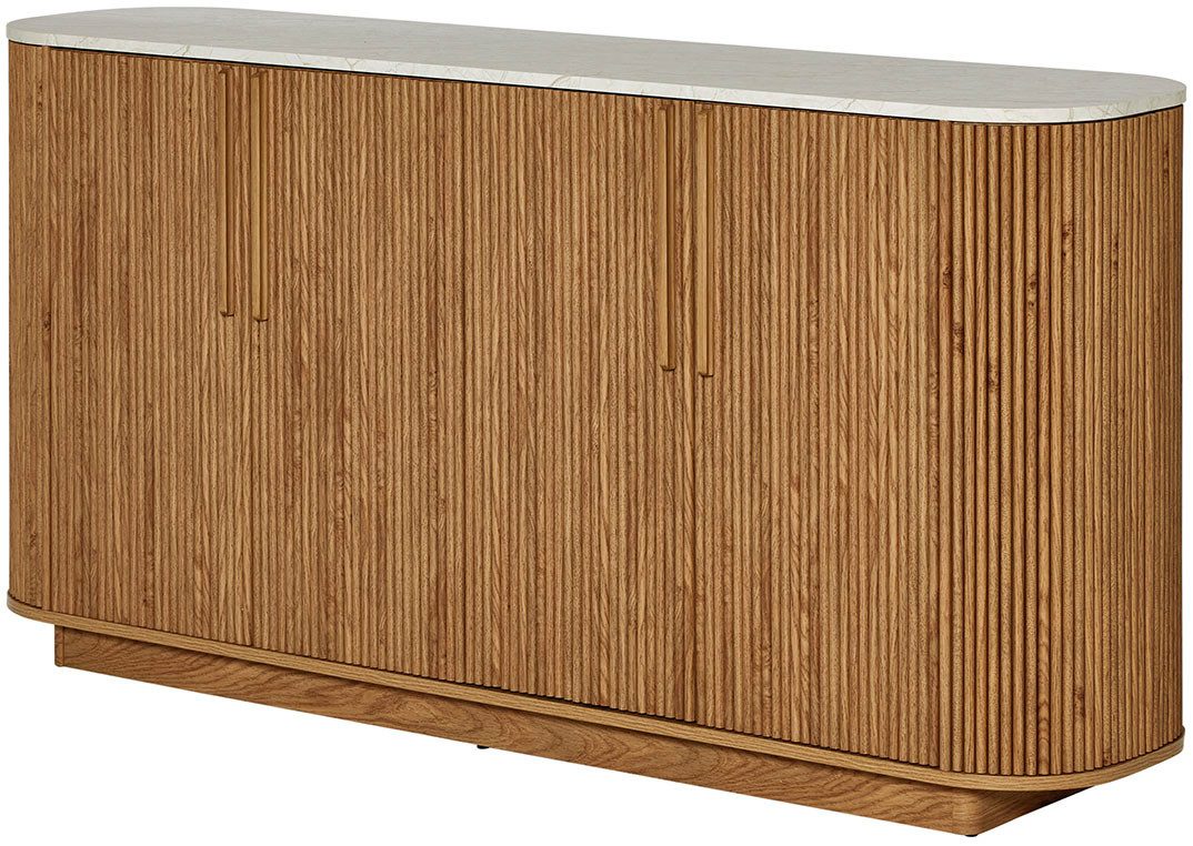 Jahnke Sideboard STRING SB 160 (1 St), Sideboard, 4-türig, Marmor-Look, Breite 159,5 cm