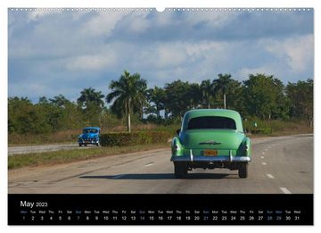 CALVENDO Wandkalender On the road in Cuba (UK-Version) (Premium-Calendar 2023 DIN A2 Landscape)
