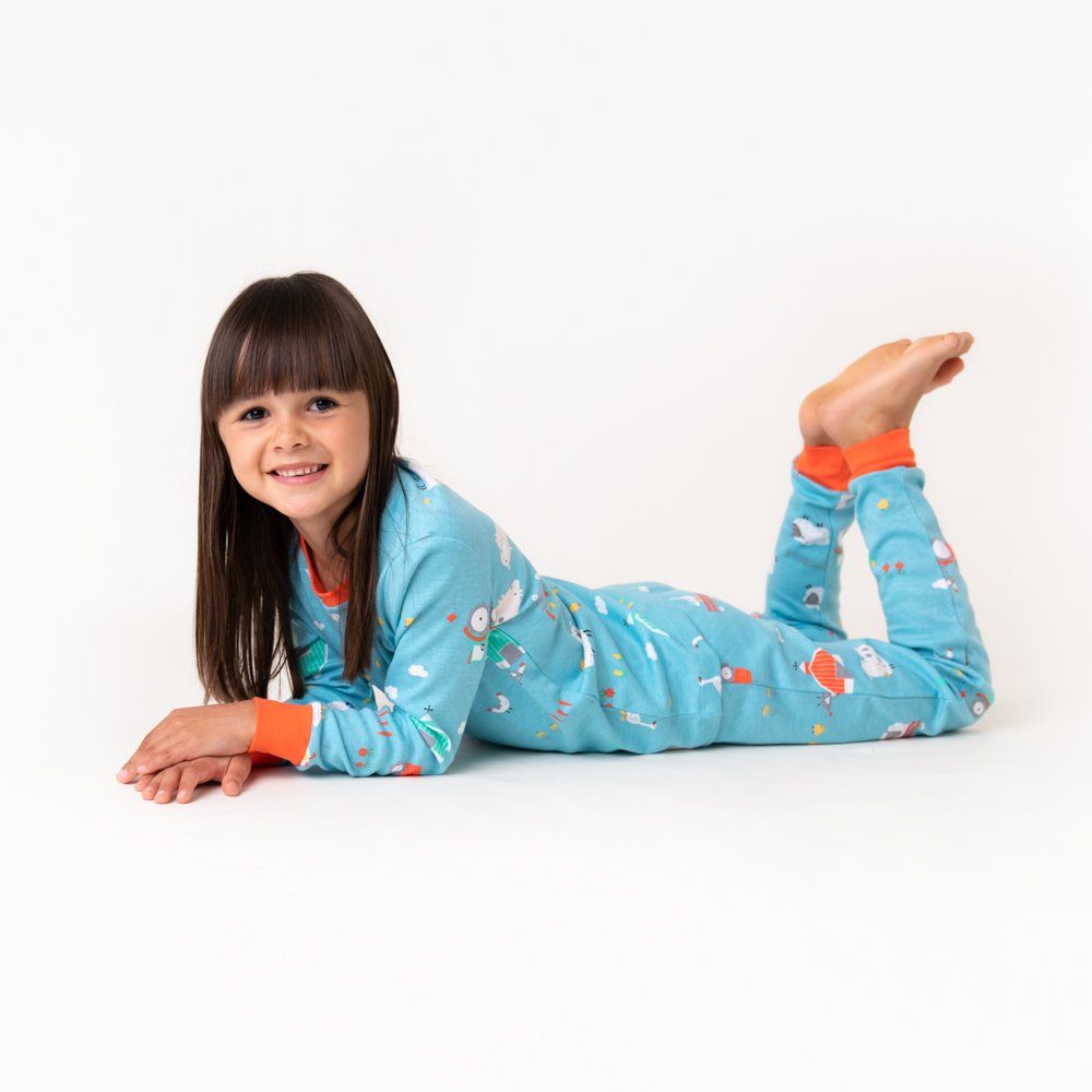 Baumwolle Schlummersack Pyjama Bio OEKO-TEX Bauernhof Kinder-Pyjama zertifiziert aus