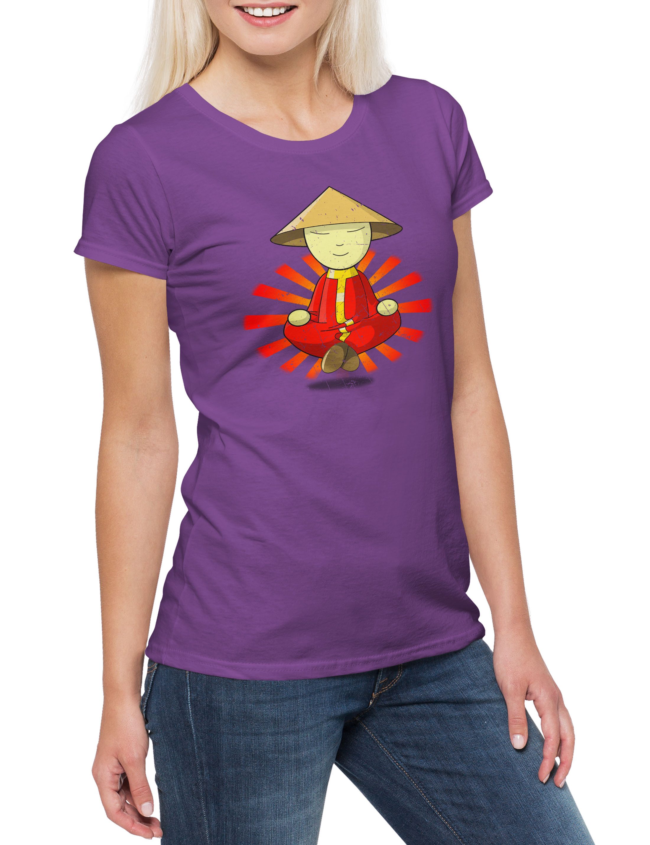 Print-Shirt Zenmaster Damen T-Shirt Zen Yantra Buddhism Buddhismus Hinduismus