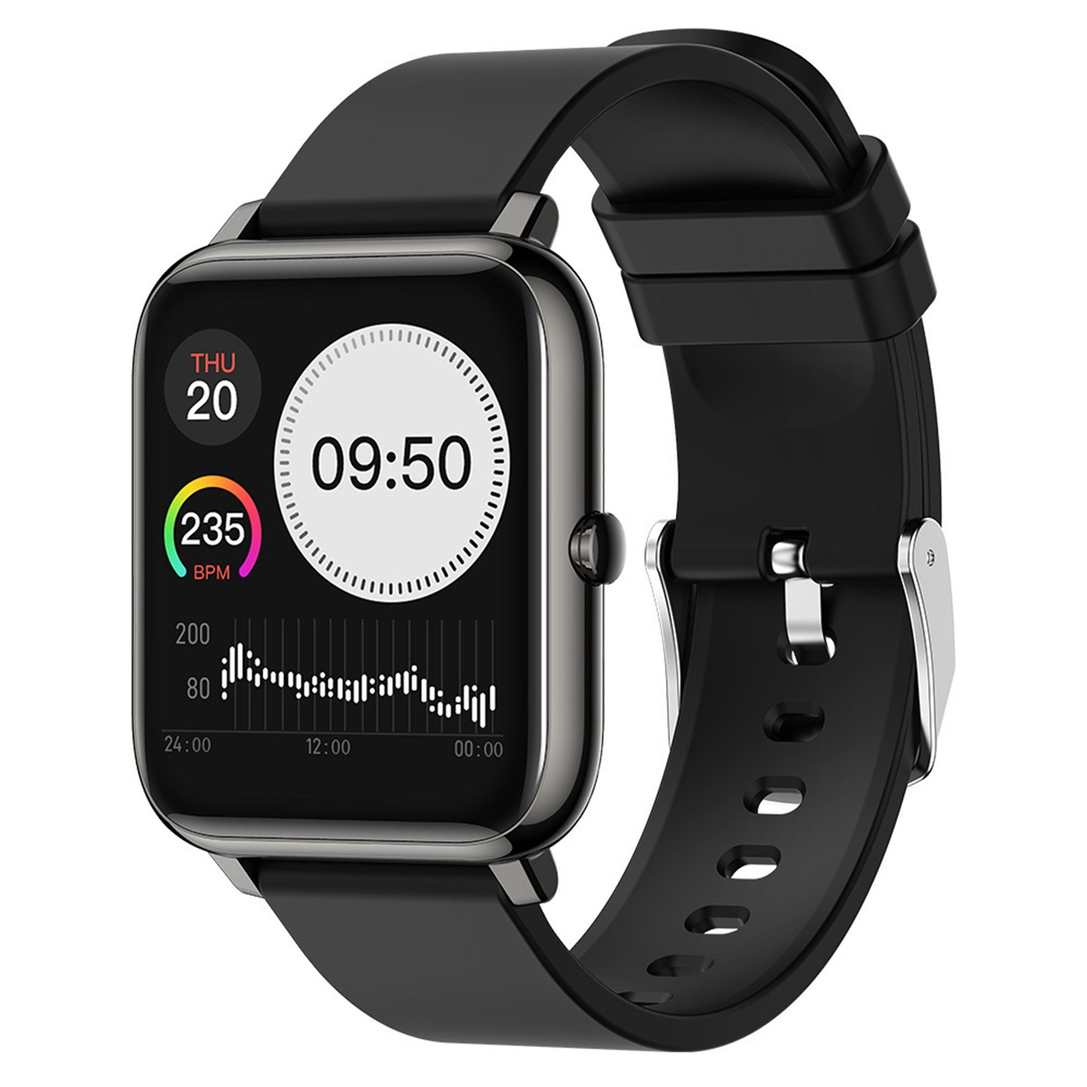 Diida P22 Smartwatch,Sportuhren,Bluetooth-Uhren,Outdoorwatch,wasserdicht Smartwatch, Herzfrequenz, Blutoximetrie, Schlafüberwachung