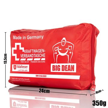 BigDean KFZ-Verbandtasche 2x Verbandstasche MADE IN GERMANY in rot