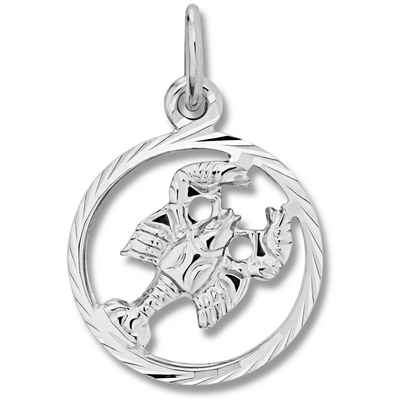 ONE ELEMENT Kette mit Anhänger Krebs Sternzeichen Anhänger aus 925 Silber, Schmuckset - Set mit verstellbarer Halskette