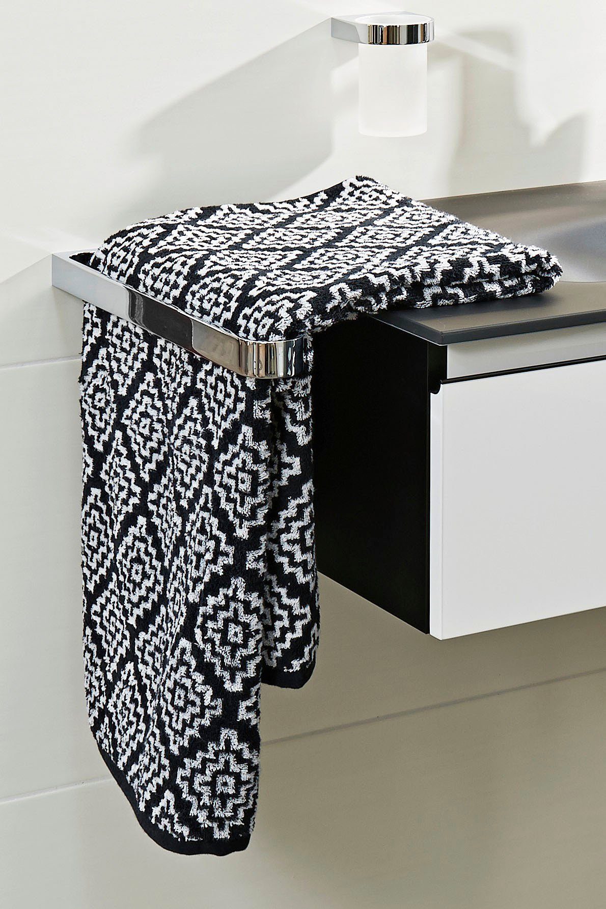 done.® Duschtuch Daily Shapes Boho, Jacquard-Walkfrottier günstig online kaufen