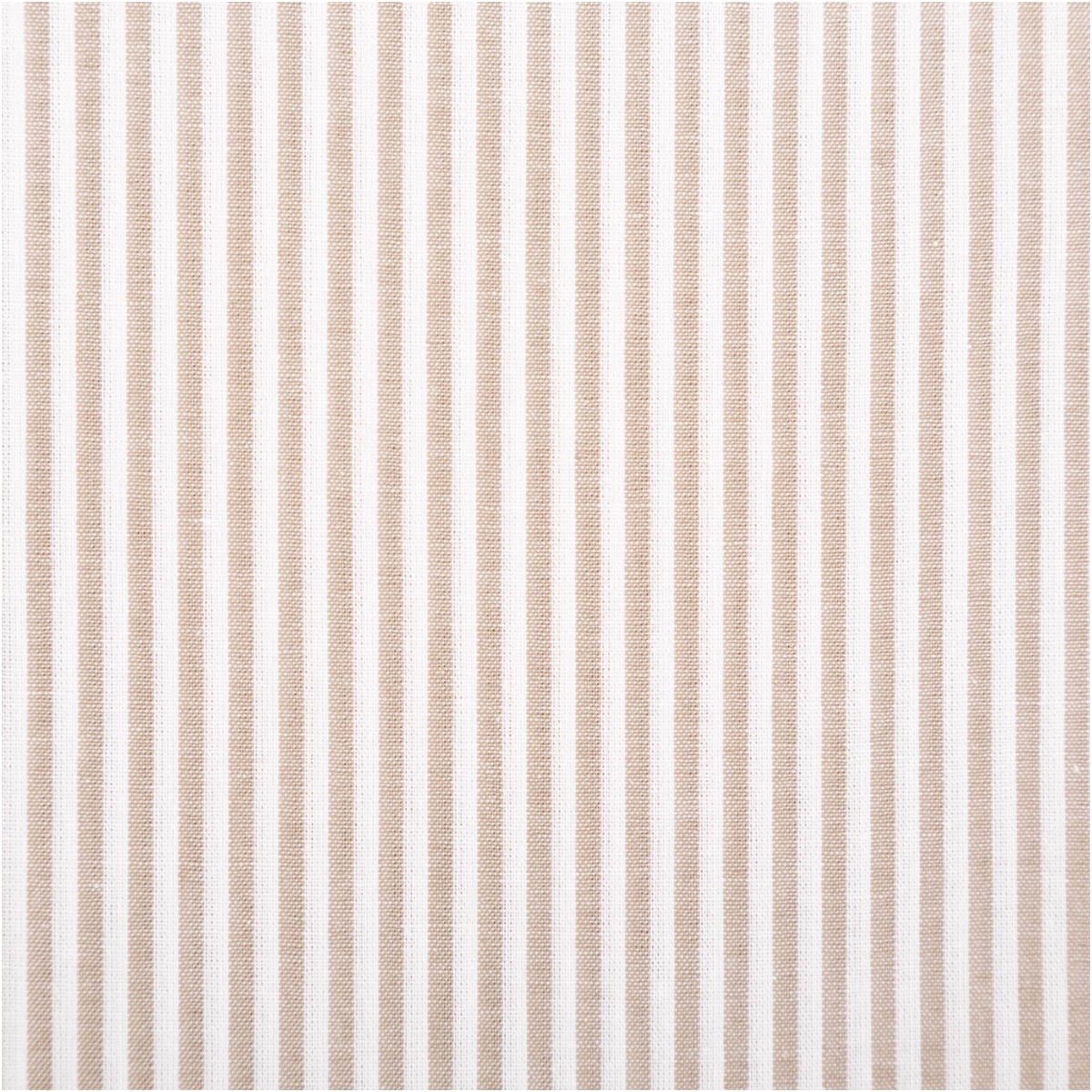 SCHÖNER LEBEN. Stoff Popeline Meterware Streifen sand weiß 3 mm 144 cm, allergikergeeignet