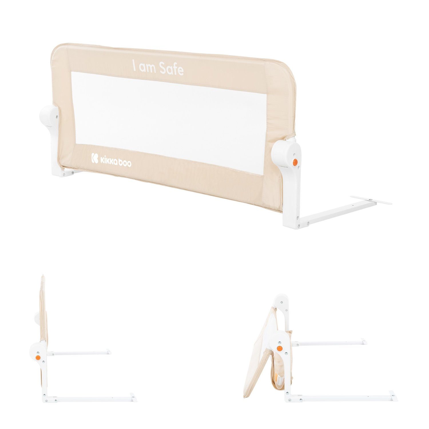 Kikkaboo Bettschutzgitter Кровать рельс I am safe 102 cm, lang, für Matratzenstärke 12 - 20 cm