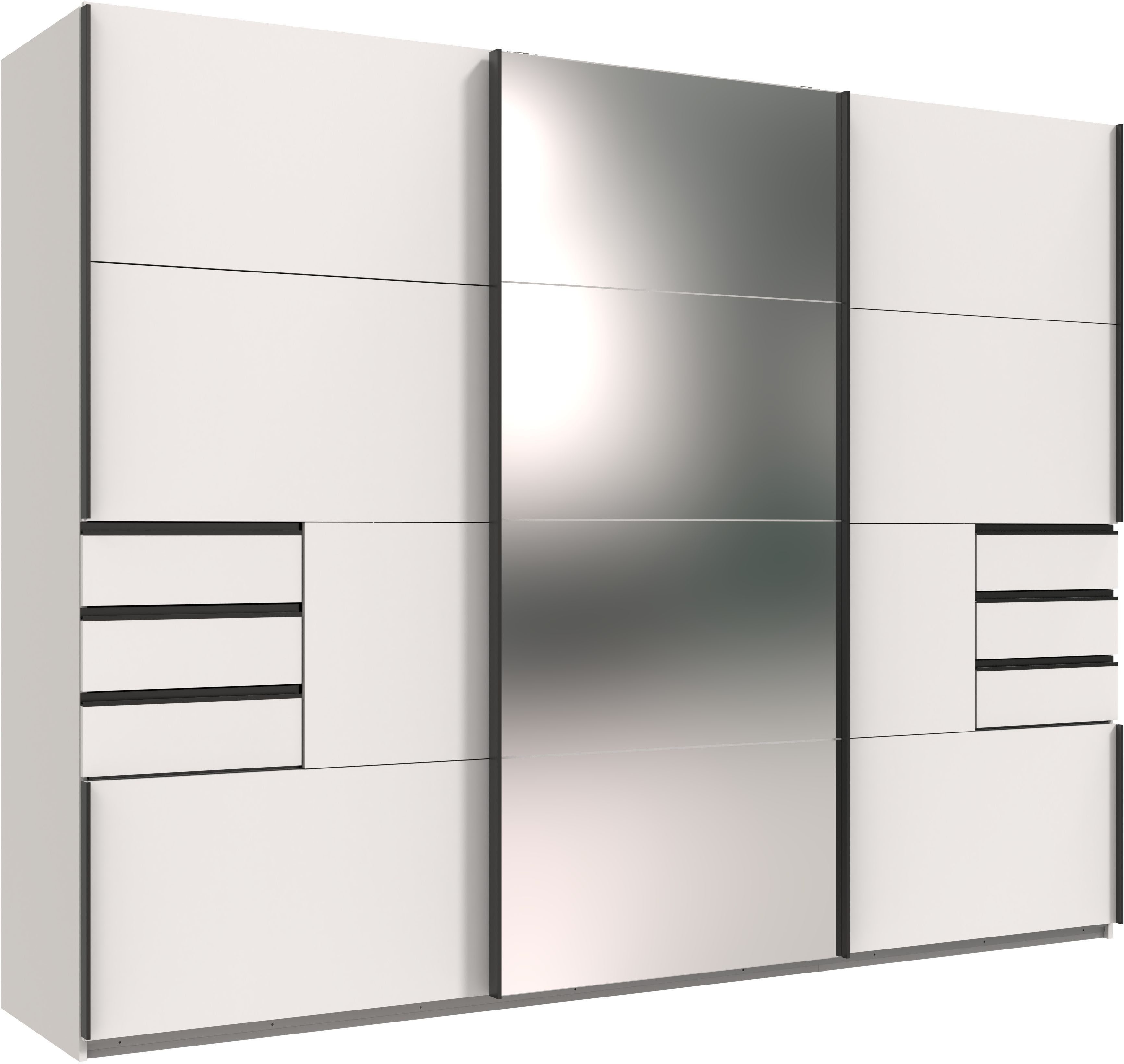Wimex Schwebetürenschrank Saigon mit Spiegeltür, 3 Türen, 270cm breit