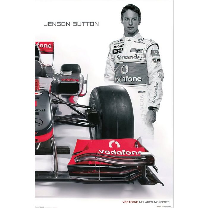 PYRAMID Poster Mclaren Mercedes Poster Jenson Button 61 x 91 5 cm