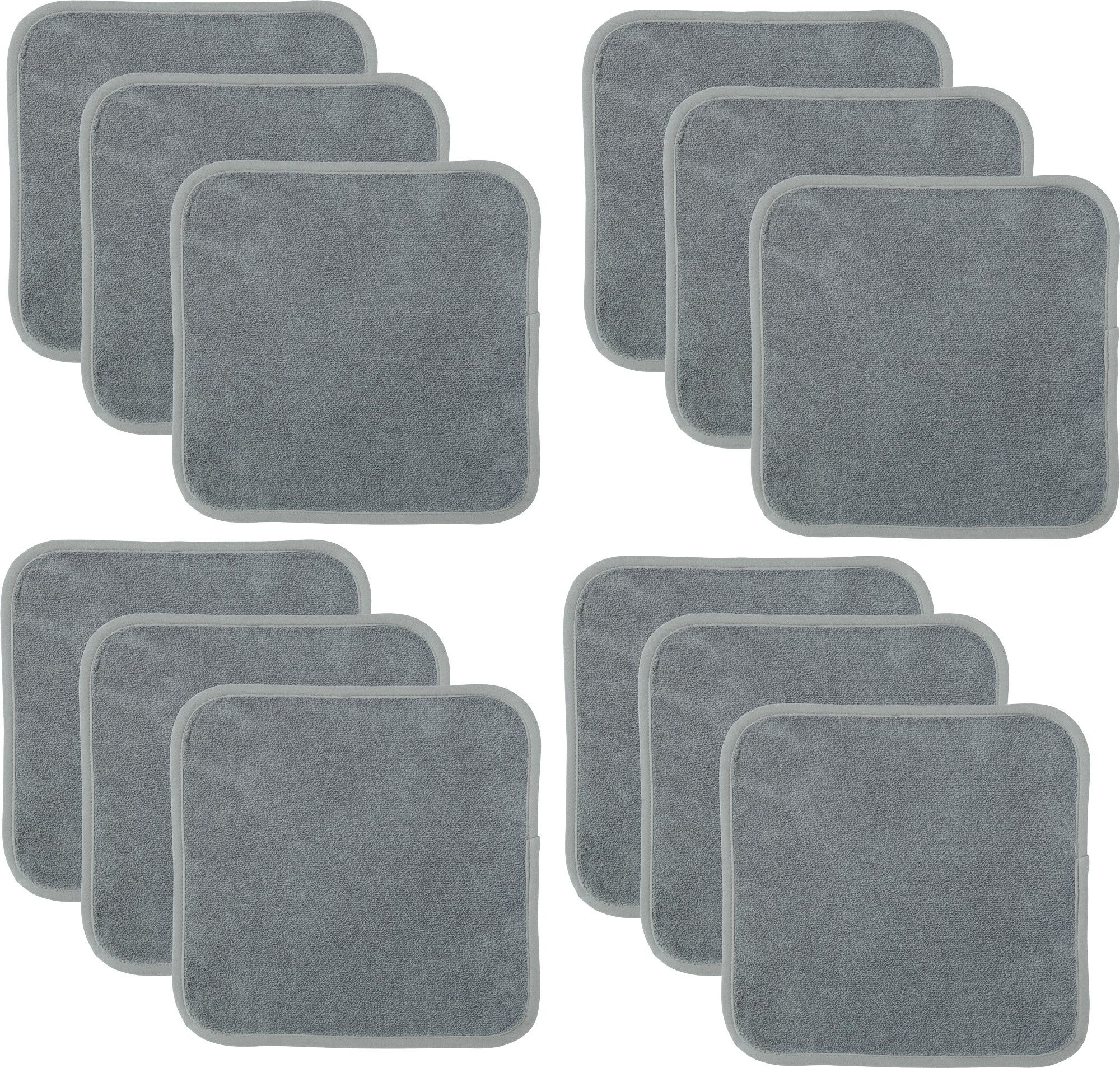 Erwin Müller Seiftuch Abschminktuch 12er-Pack, Microfaser, Microfaser Uni