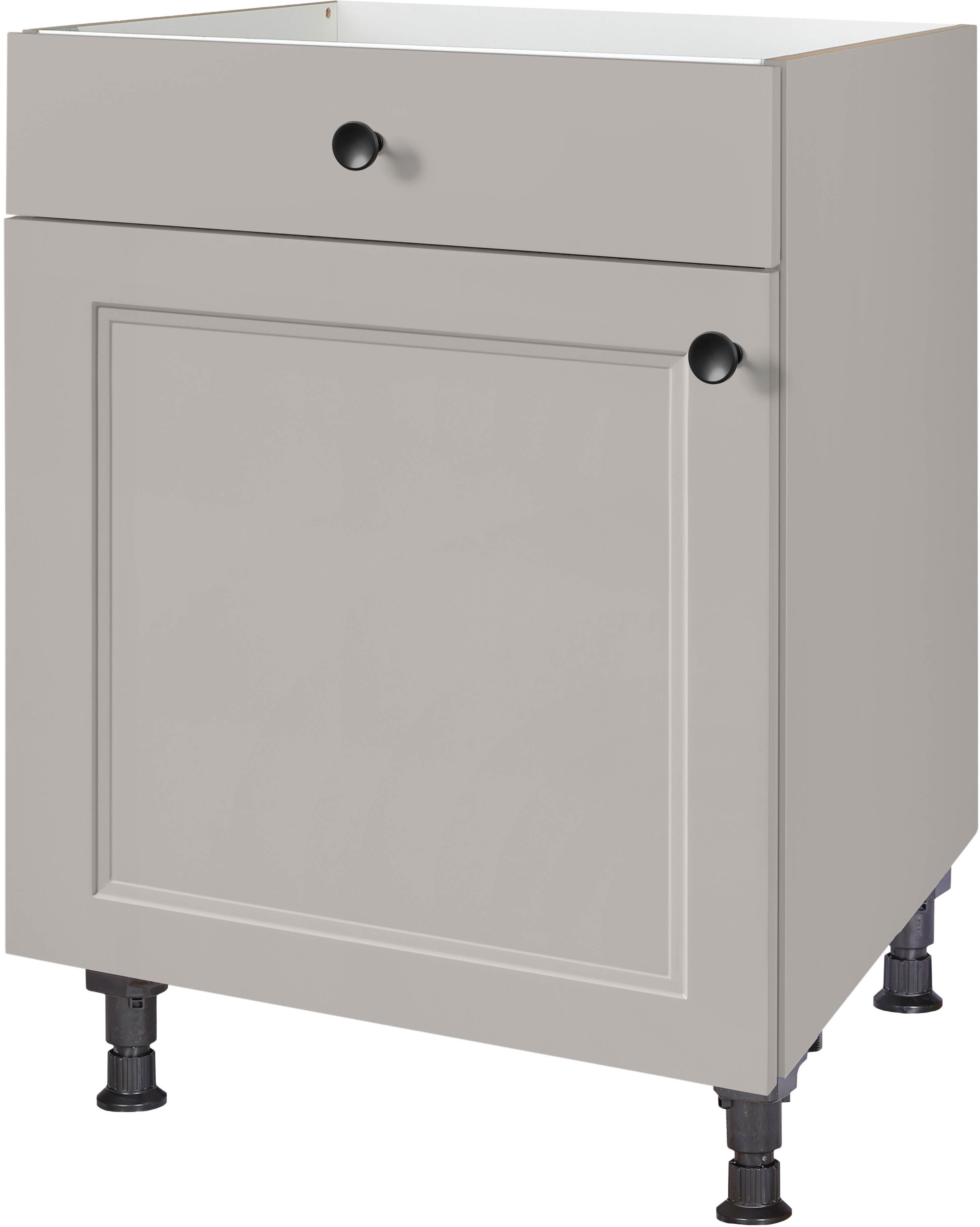 nobilia® Kochfeldumbauschrank "Cascada", mit Schukasten und Tür, Ausrichtung wählbar vormontiert, Breite 60 cm