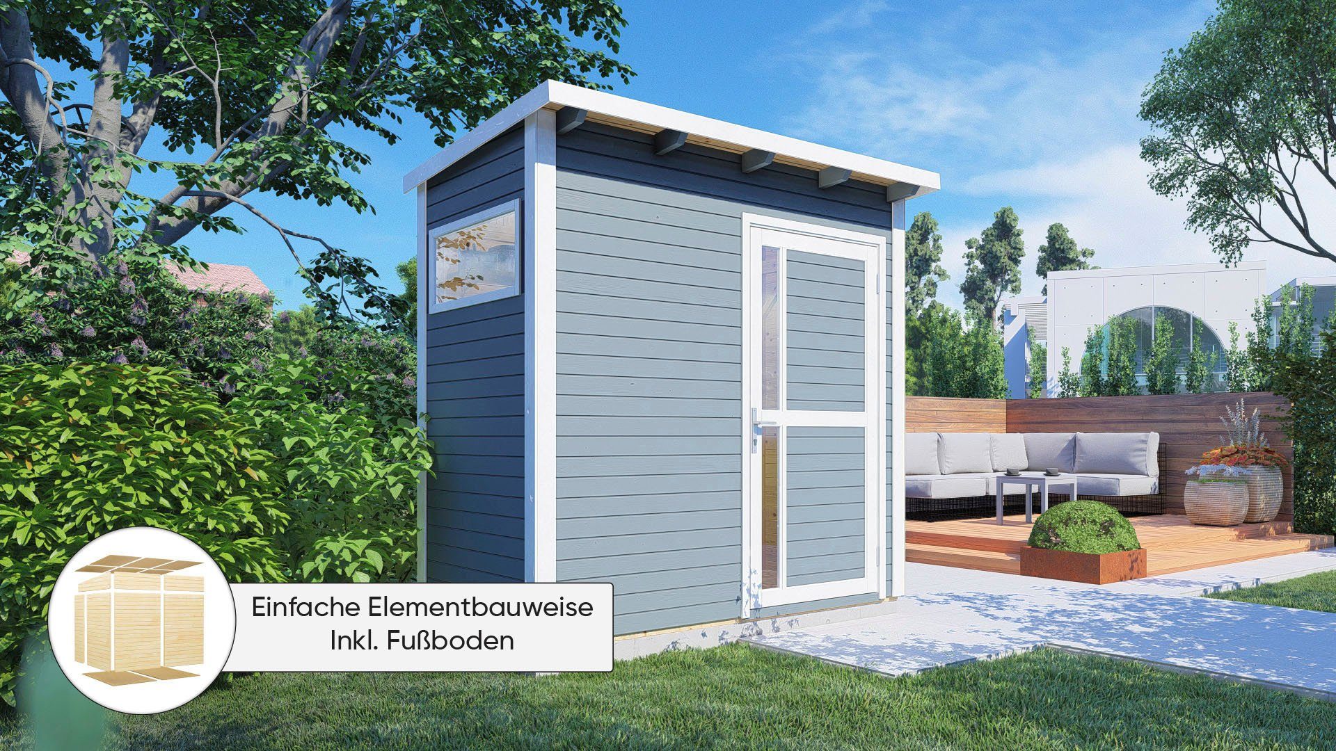 BERTILO Gartenhaus Pentus 1, BxT: 246x143 cm