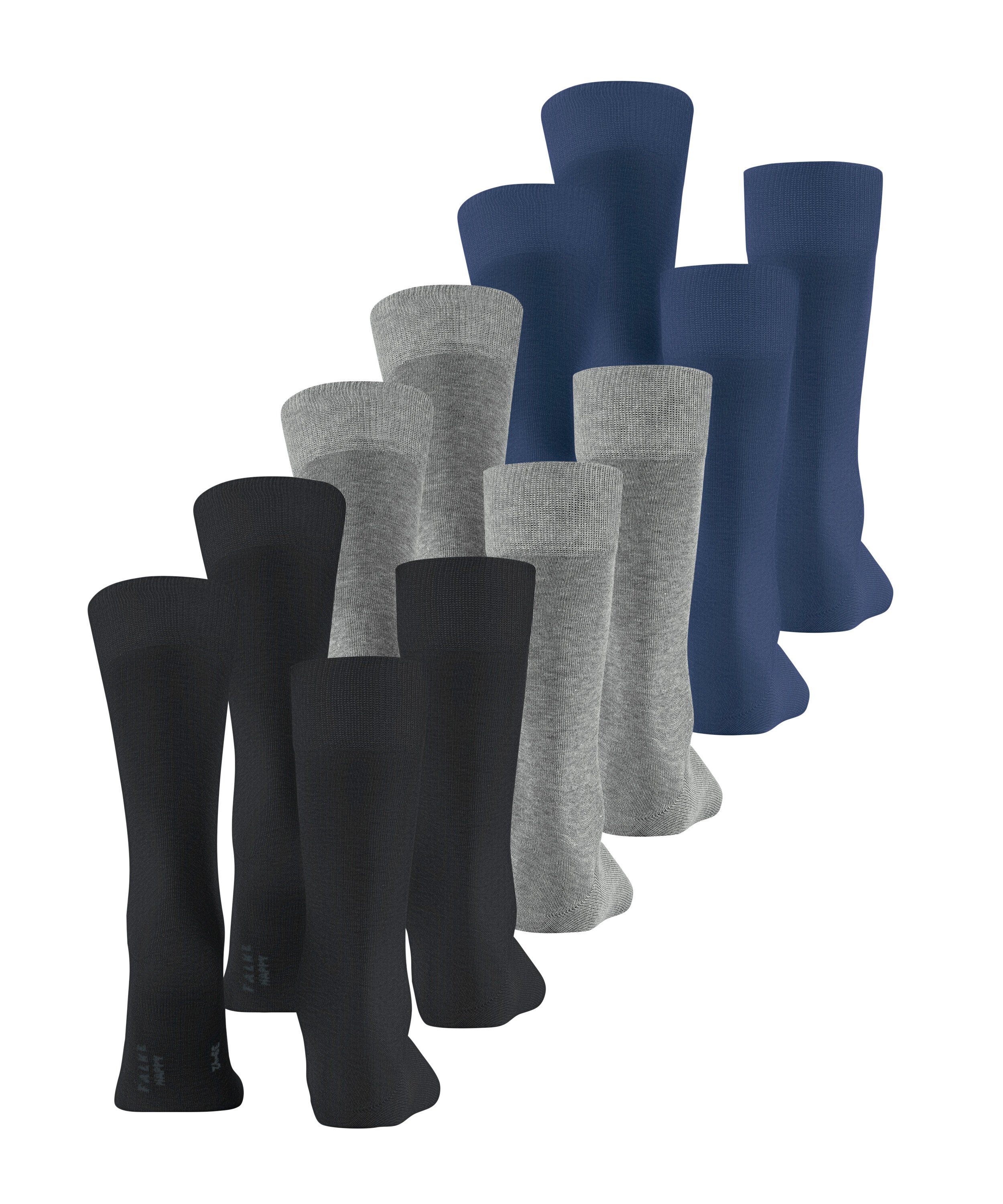 FALKE Socken Happy 6-Pack Socken (6-Paar) Set aus 6 Paar Baumwollstrümpfen