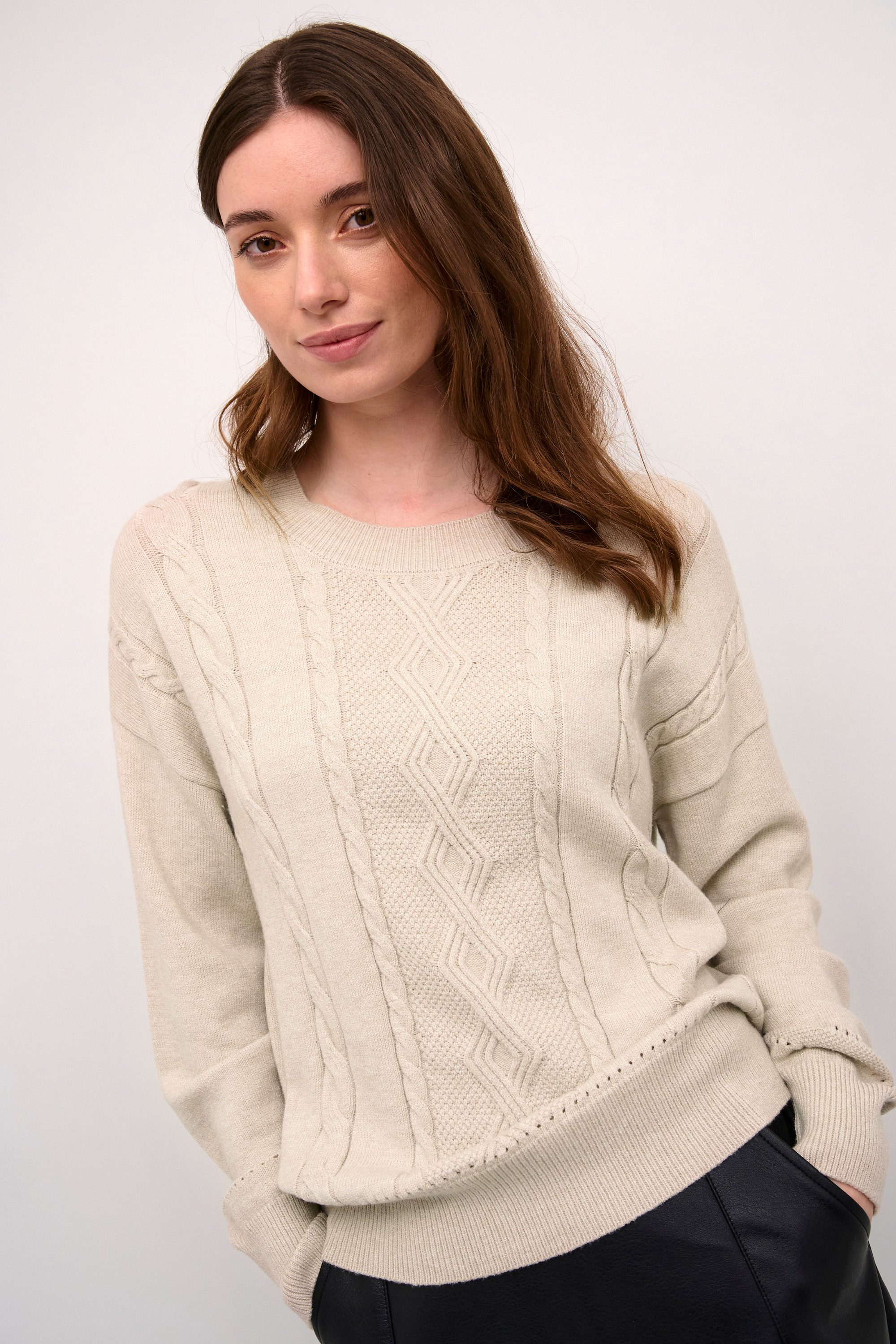 Cream Strickpullover Strickpullover CRDela