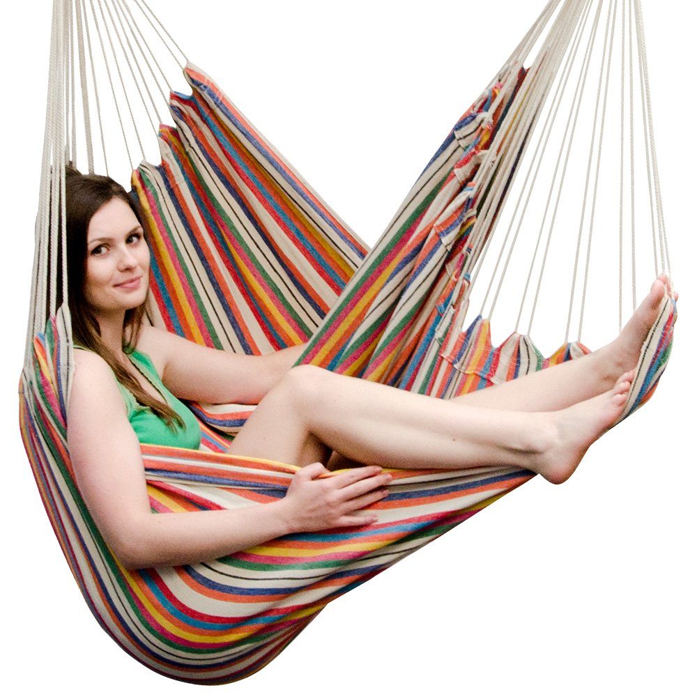 AMANKA Hängestuhl für 2 Personen: XXL Outdoor Hängesessel bis 150 kg - Garten und Balkon, 185 x 130 cm Hängesitz für Kinder und Erwachsene - 360° Relaxsessel